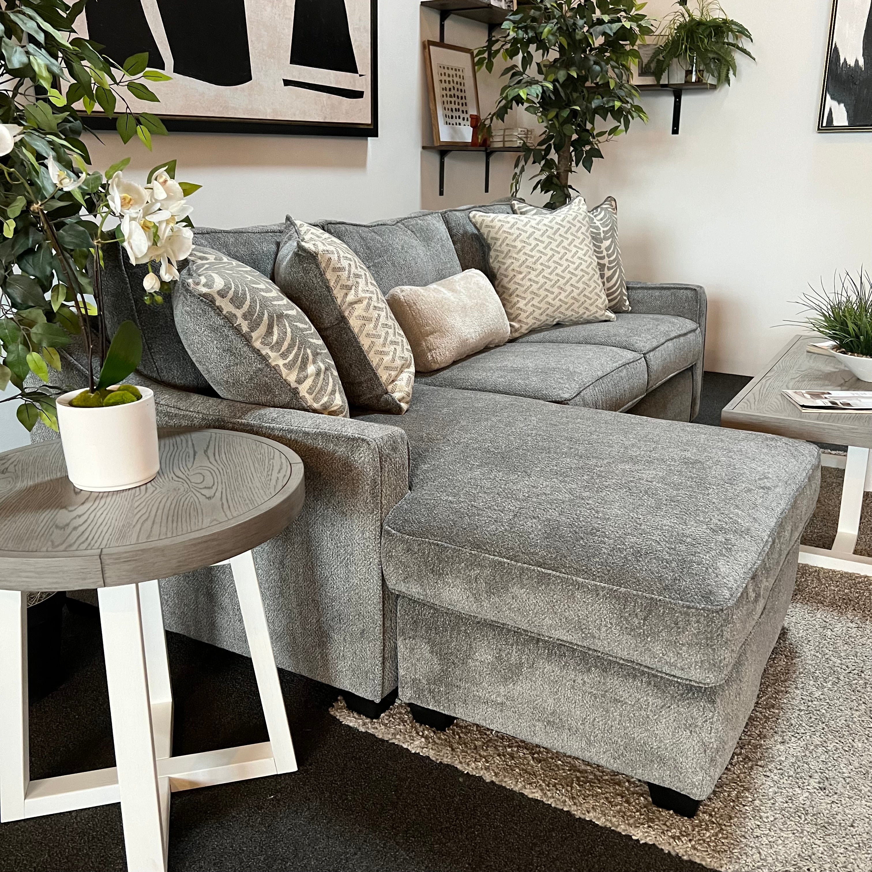Slate Sectional Sofa with Reversible Chaise