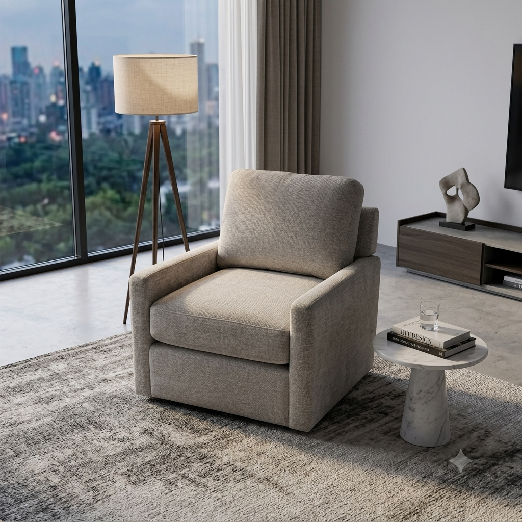Light Gray Swivel Chair