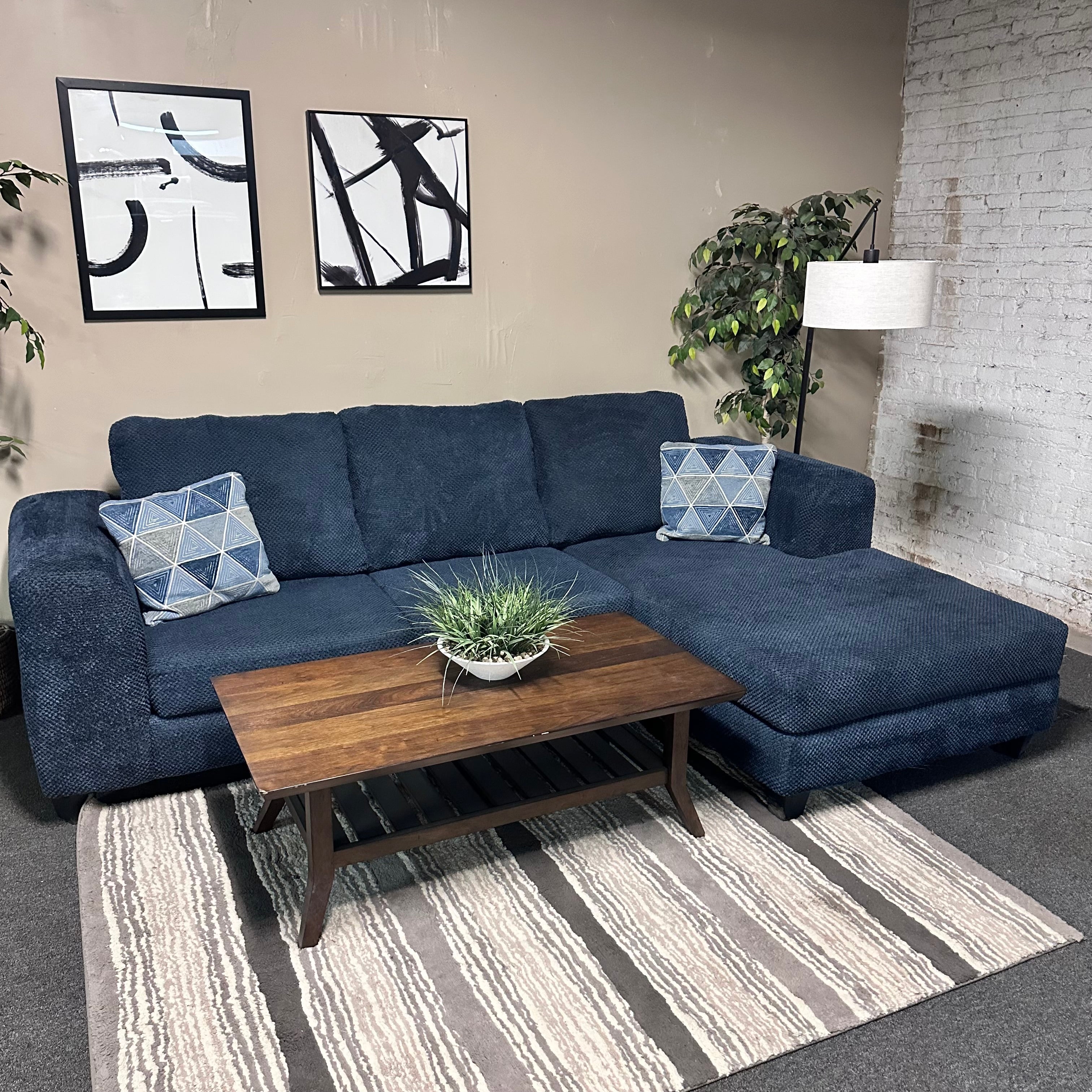 Sectional Sofa in Blue