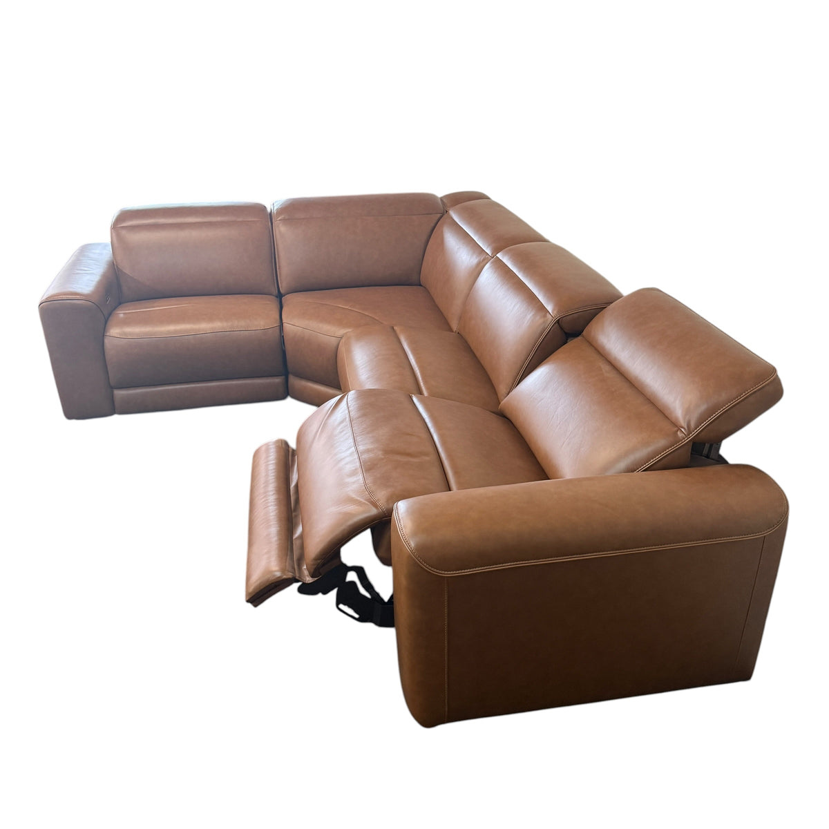 Romy Electric Recliner Modular Sectional in Leather