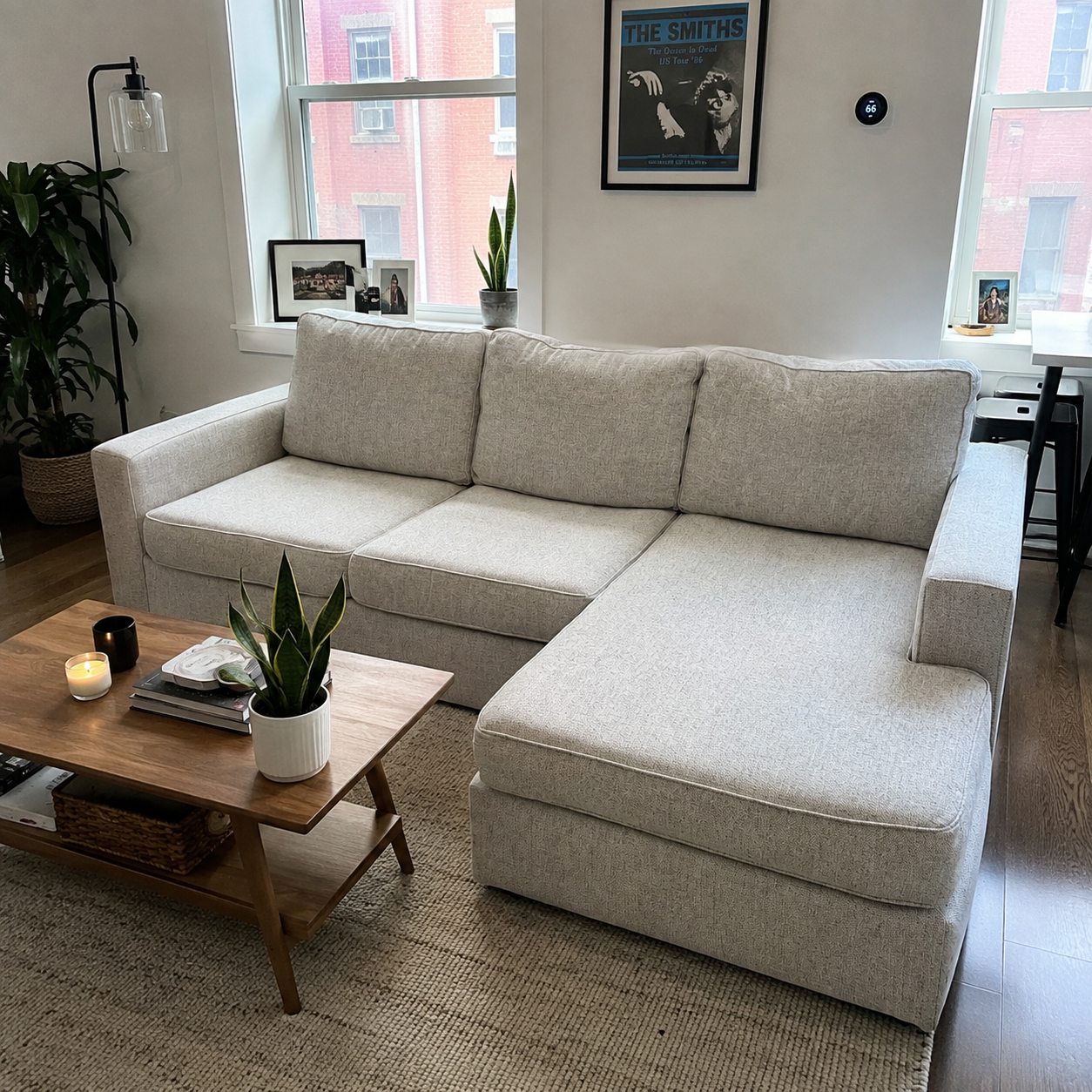 Sectional with RAF Chaise in Gray