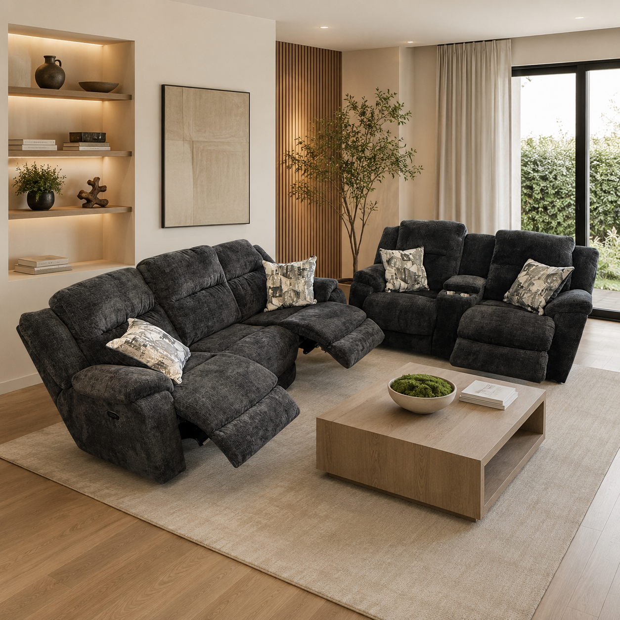 Heston Sofa and Loveseat Recliner Set