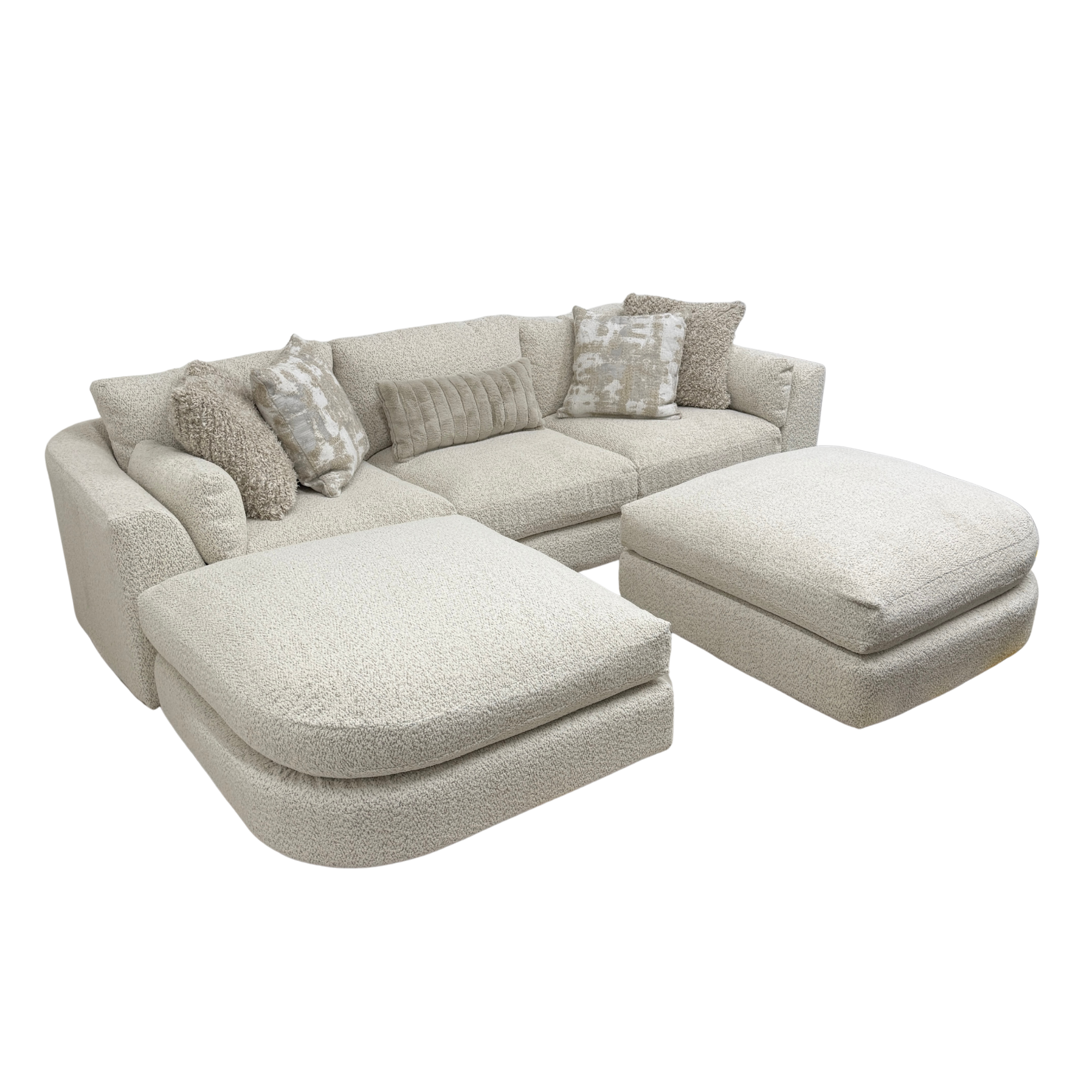 Juniper 3-Piece Sofa with 2 Ottomans