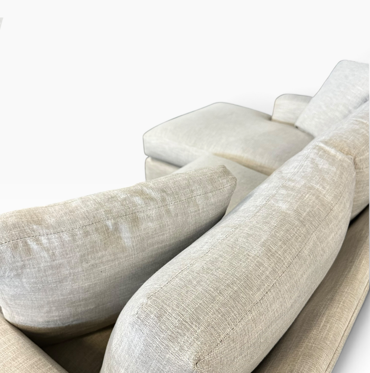 Room and Board Sectional with Left Chaise in Cream