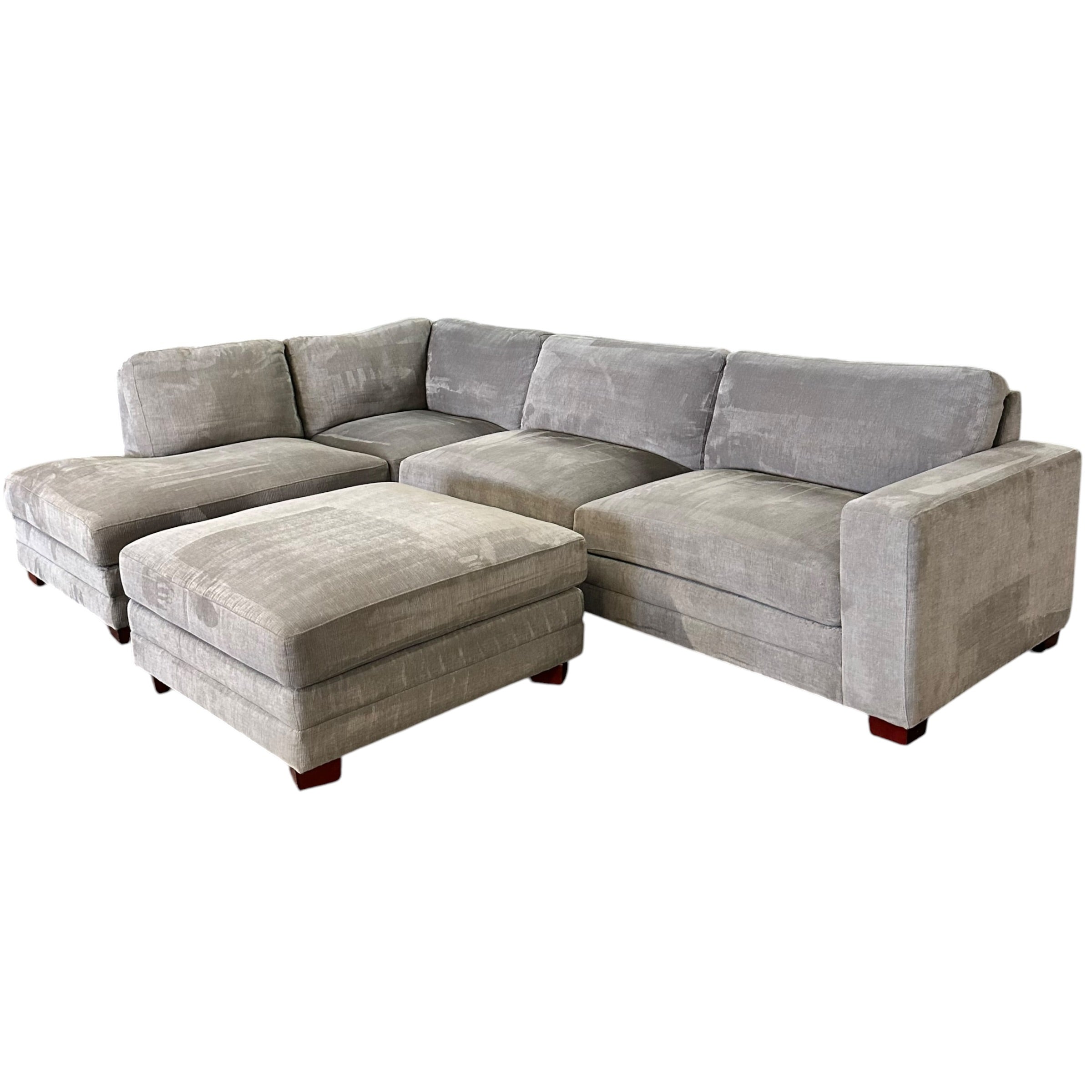Sectional with LAF Bumper Chaise & Matching Ottoman