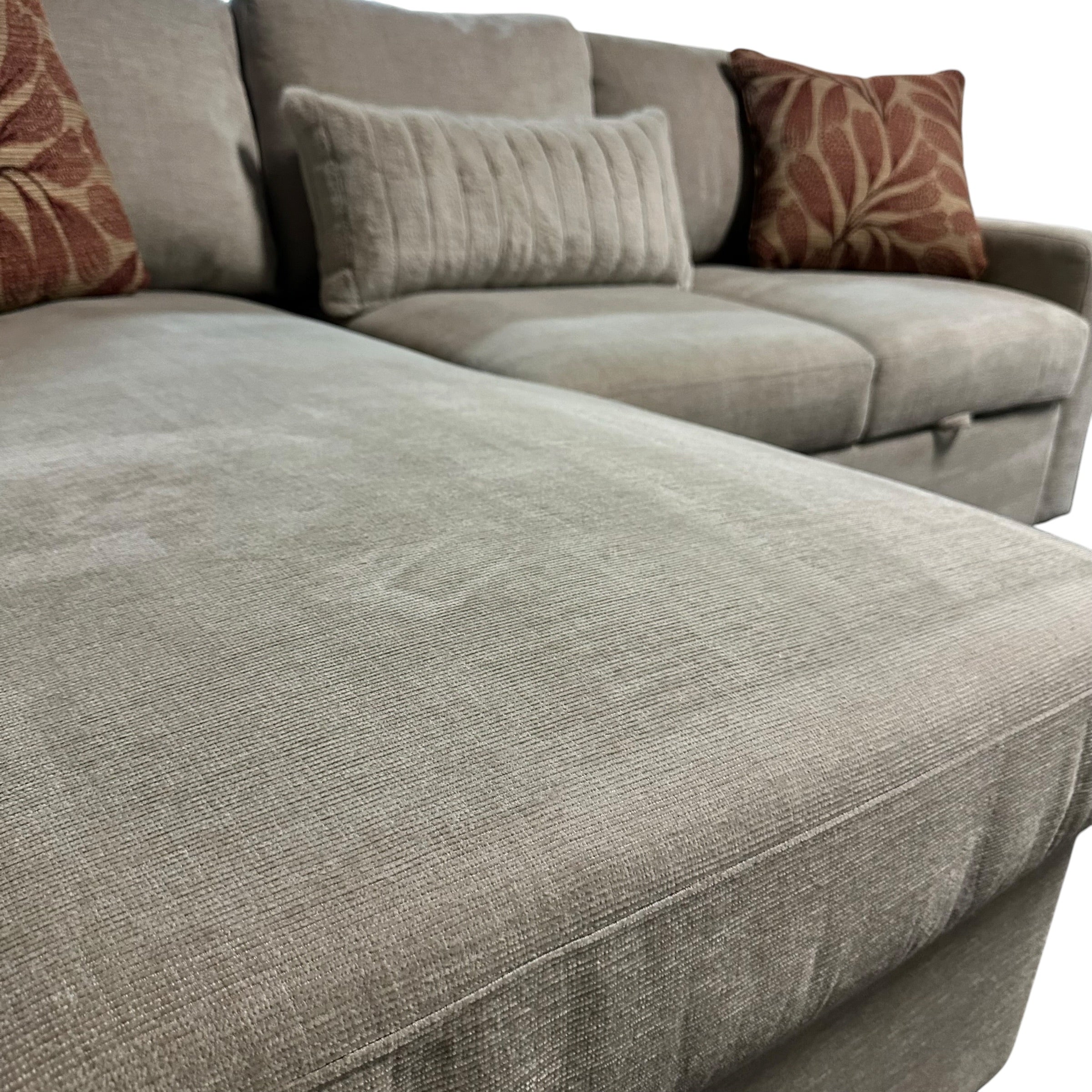 Pop Out Sleeper Sectional with Reversible Storage Chaise