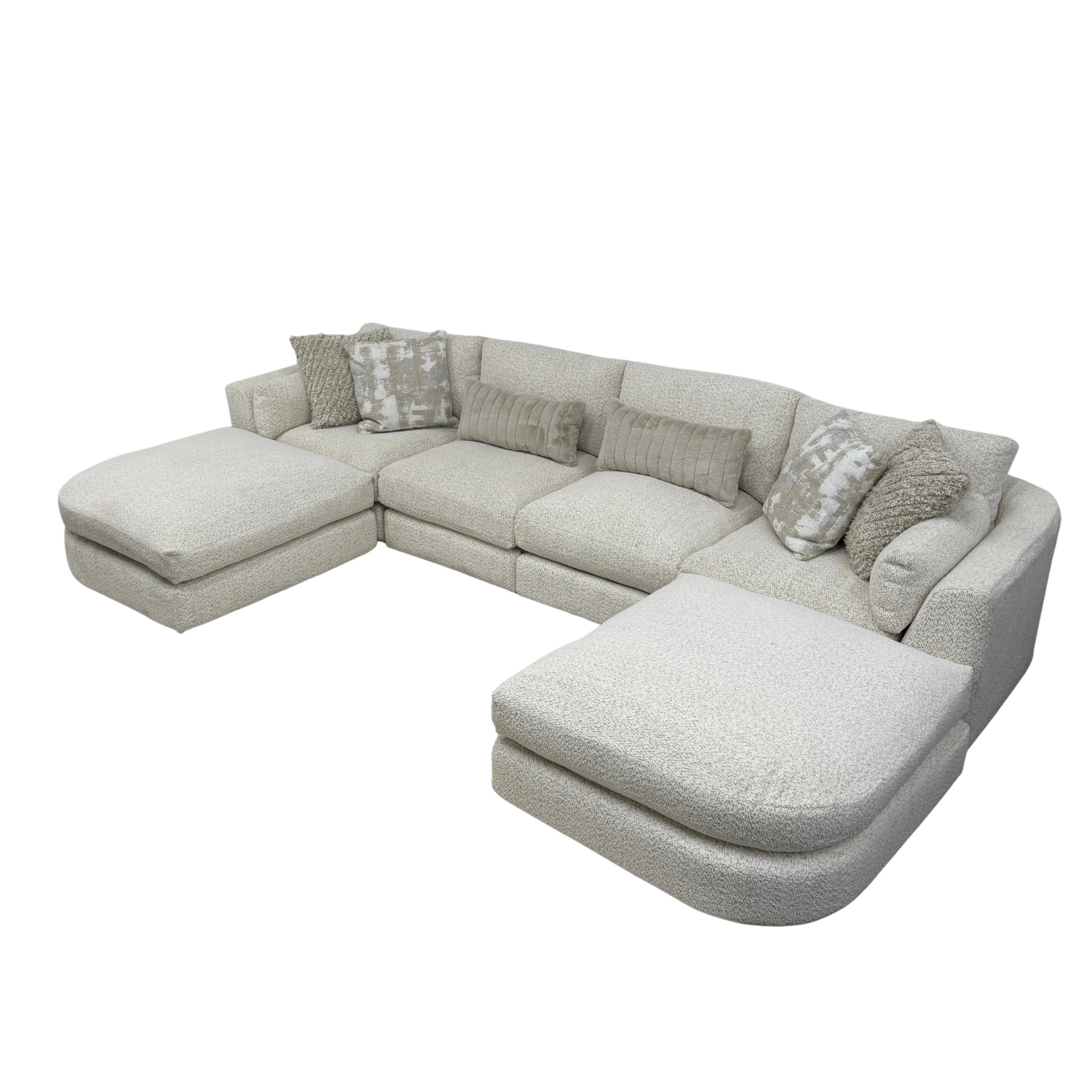 Juniper 4-Piece Sectional with 2 Ottomans