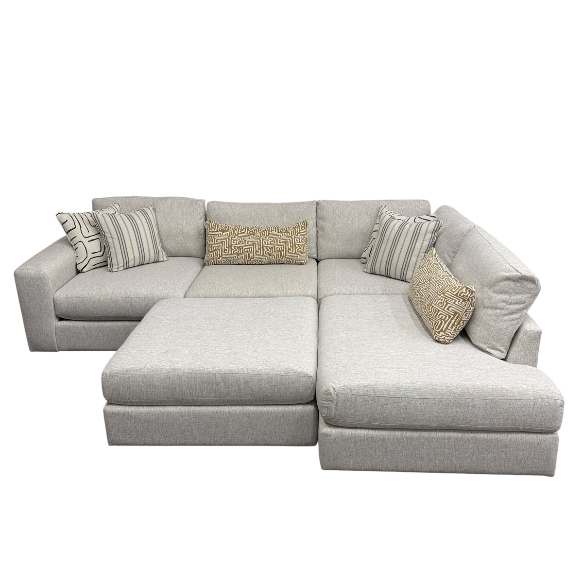 Mason Modular Sectional with RAF Bumper Chaise and Ottoman