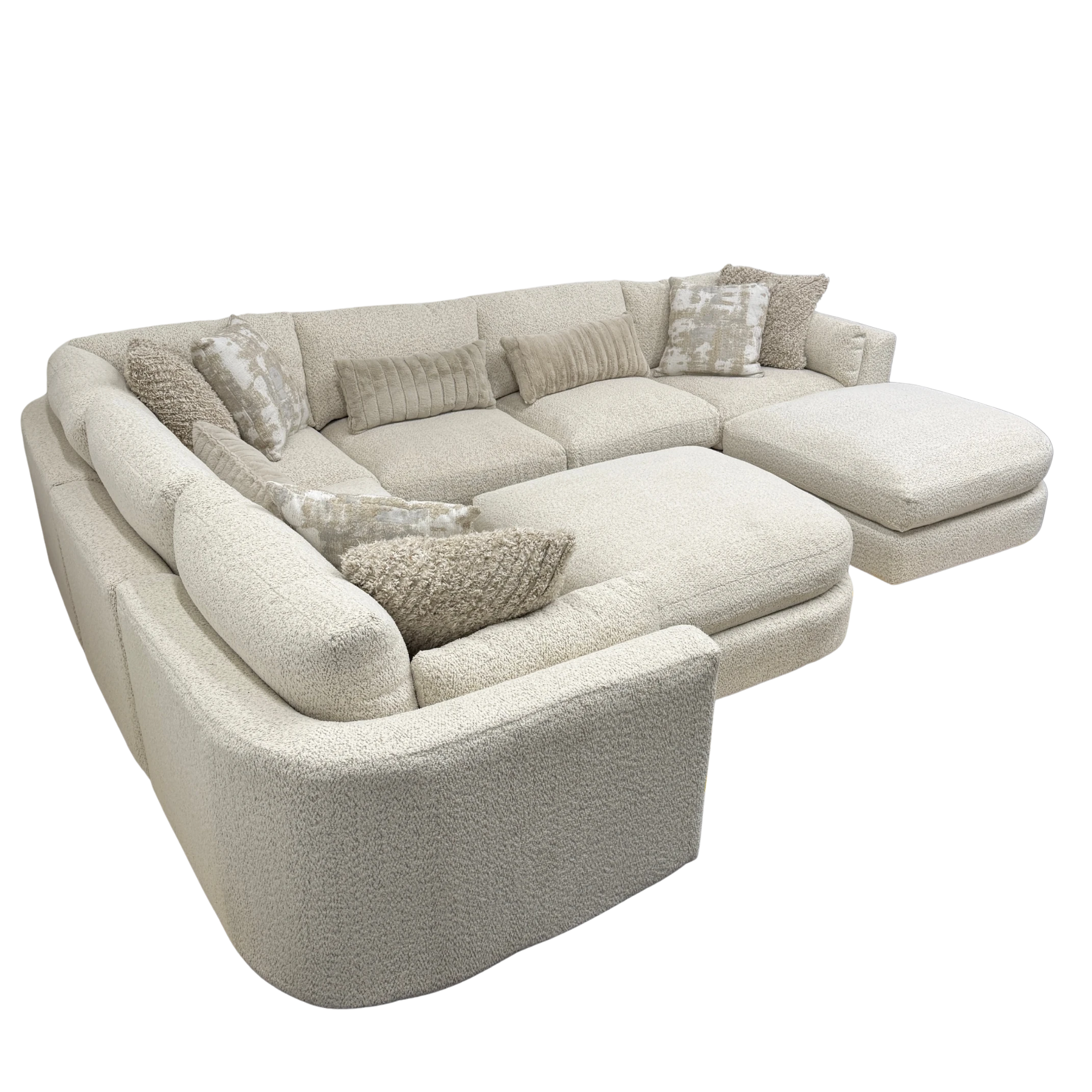 Juniper 6-Piece U-Shape Sectional with 2 Ottomans