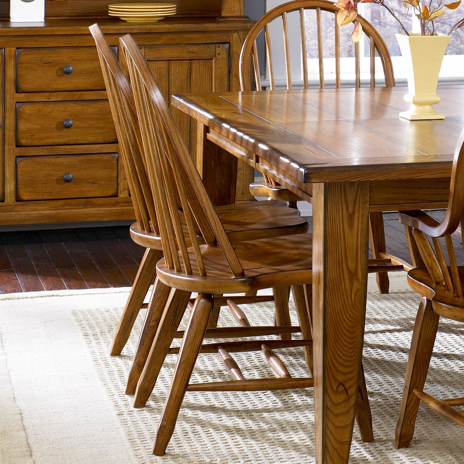 Bow Back Side Chair - Oak