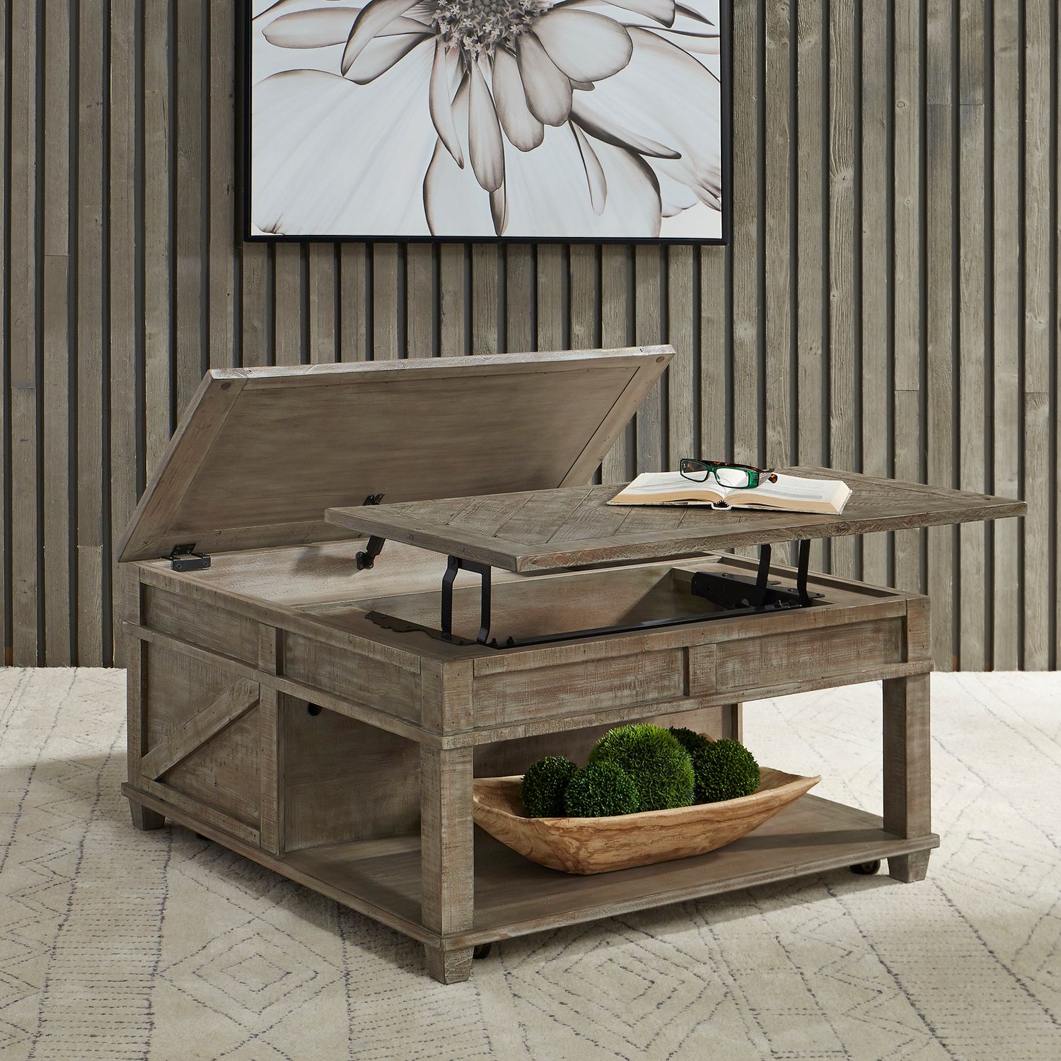 Square Lift Top Cocktail Table