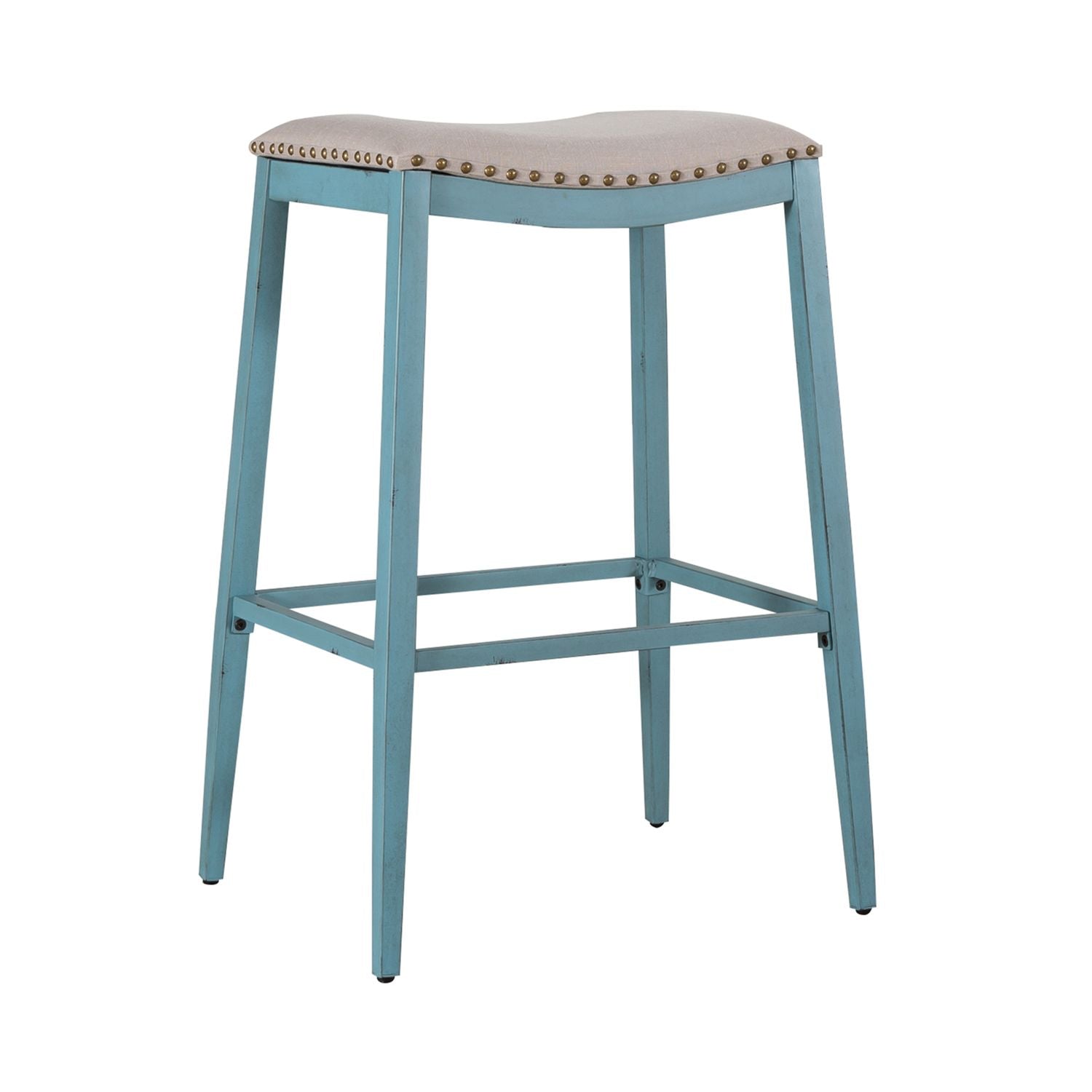Backless Uph Barstool- Blue