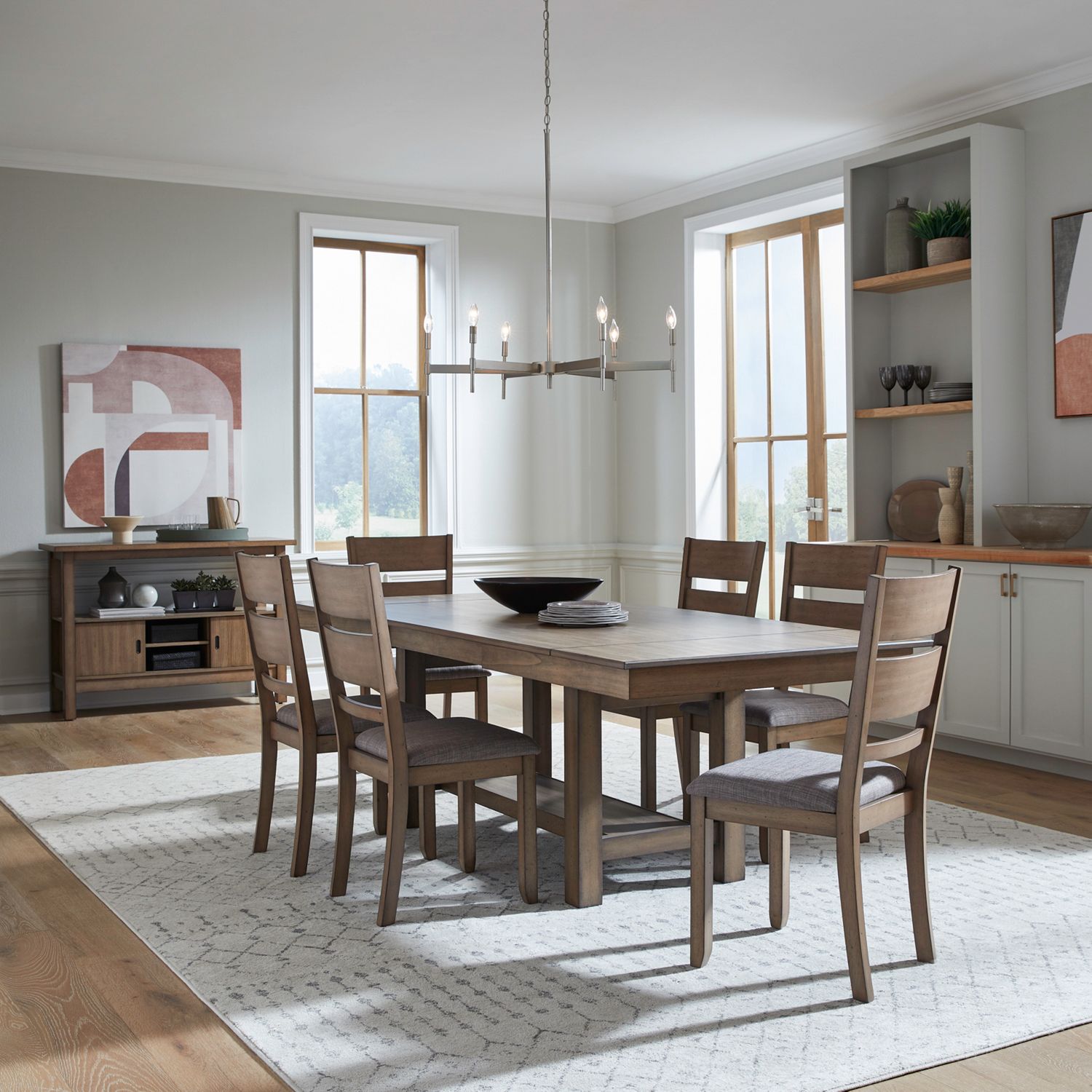Optional 7 Piece Trestle Table Set