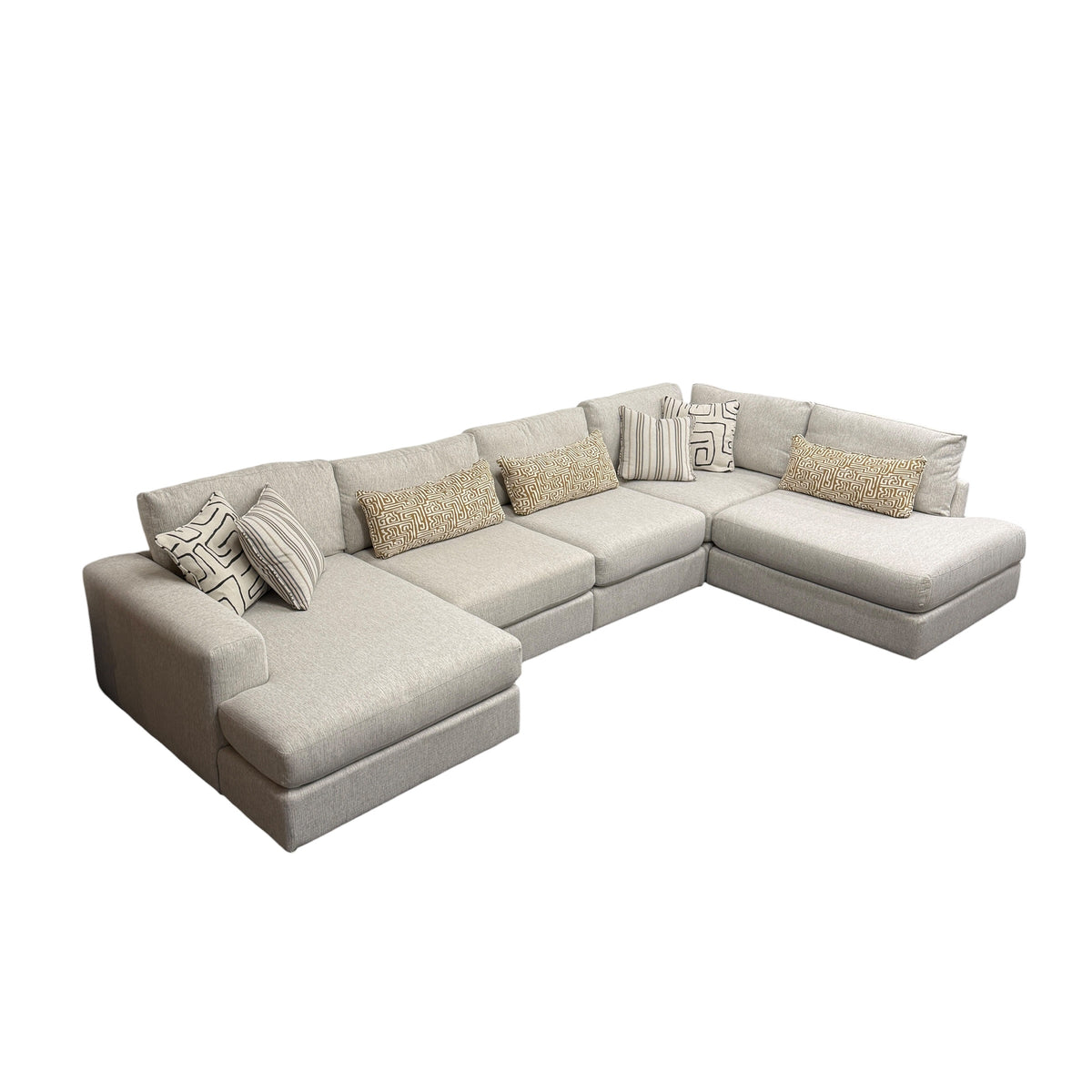Mason Modular U- Shape Sectional with RAF Bumper Chaise