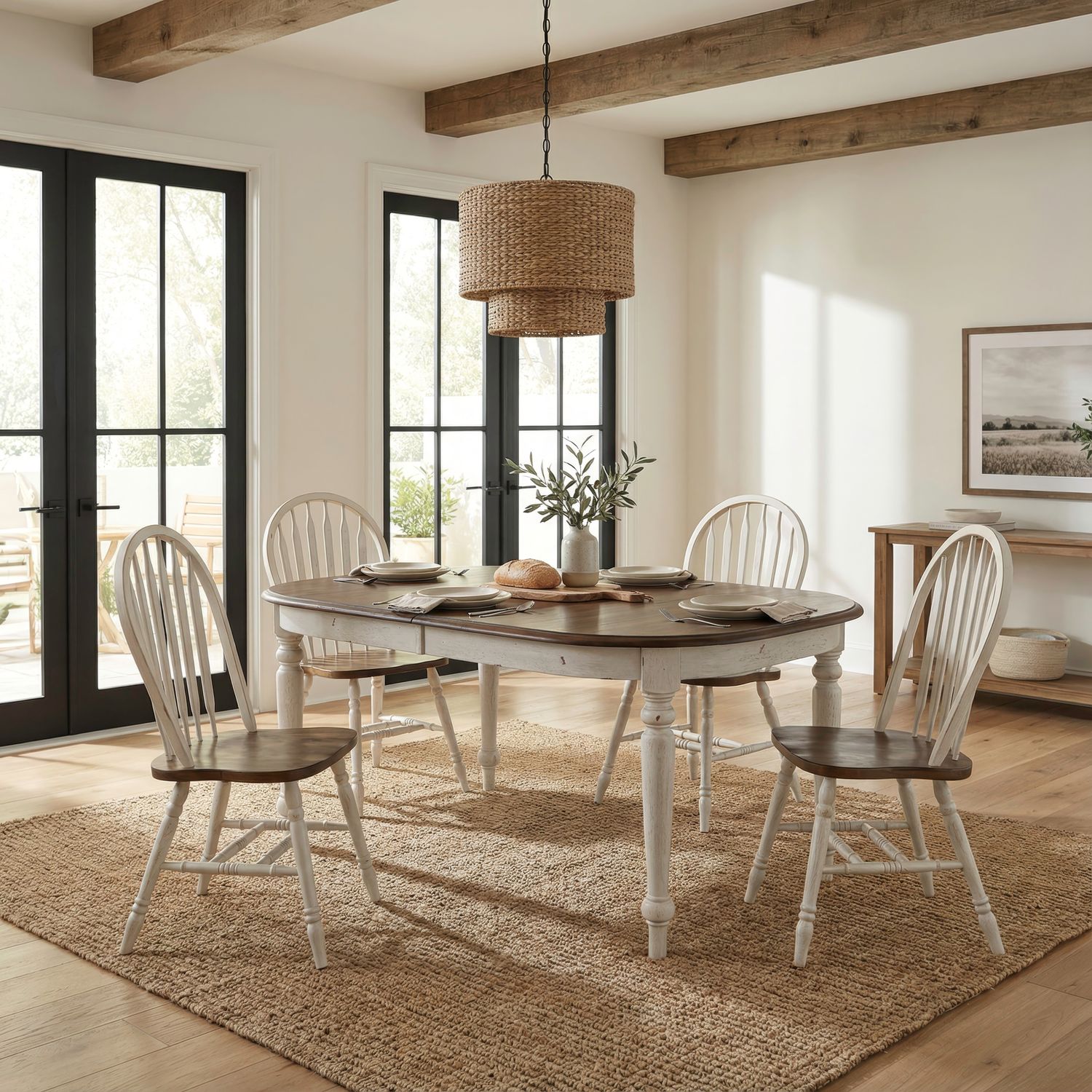 5 Piece Leg Table Set