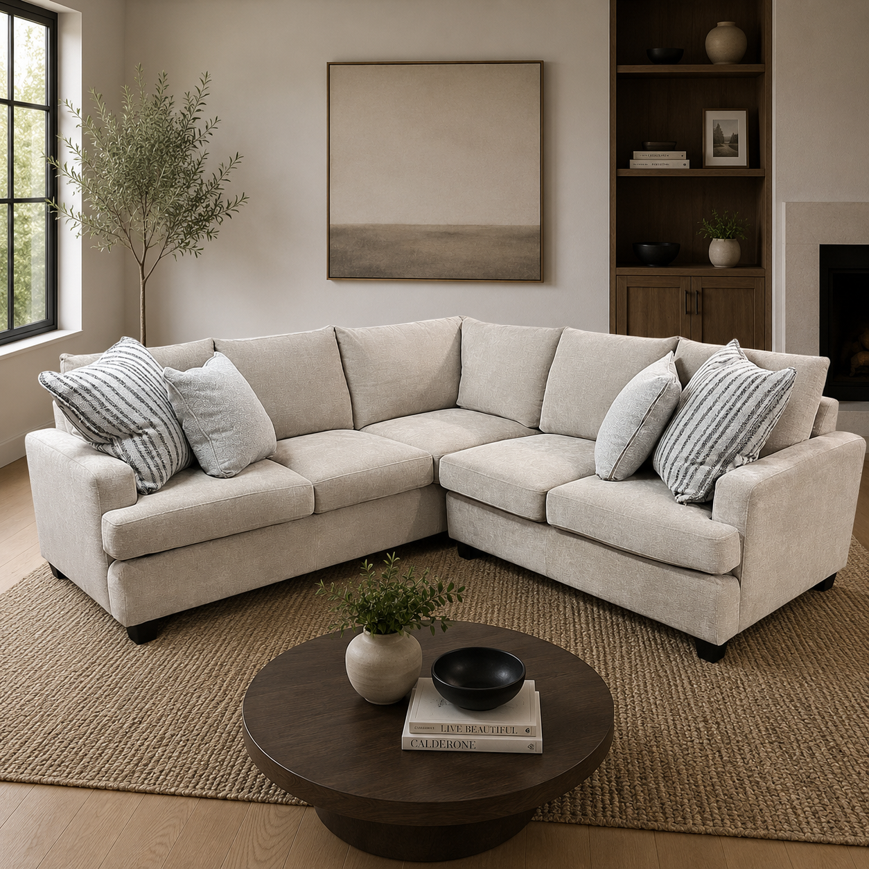 2 Pc Corner Sectional in Gray