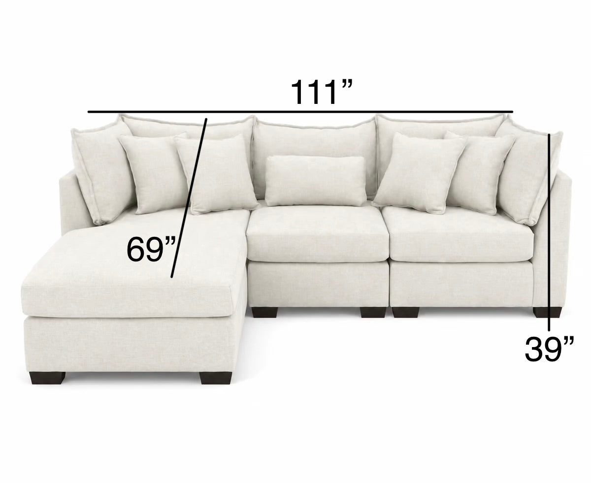 Alina 3 Pc Left Chaise Sectional