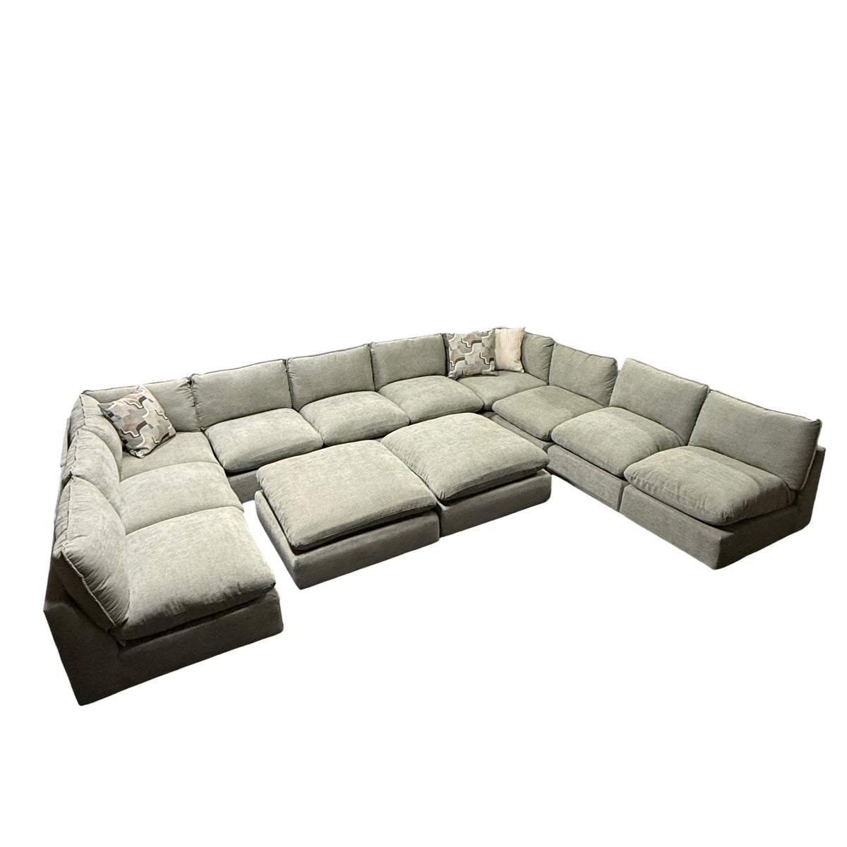 Willow Sage Green U Shape Sectional