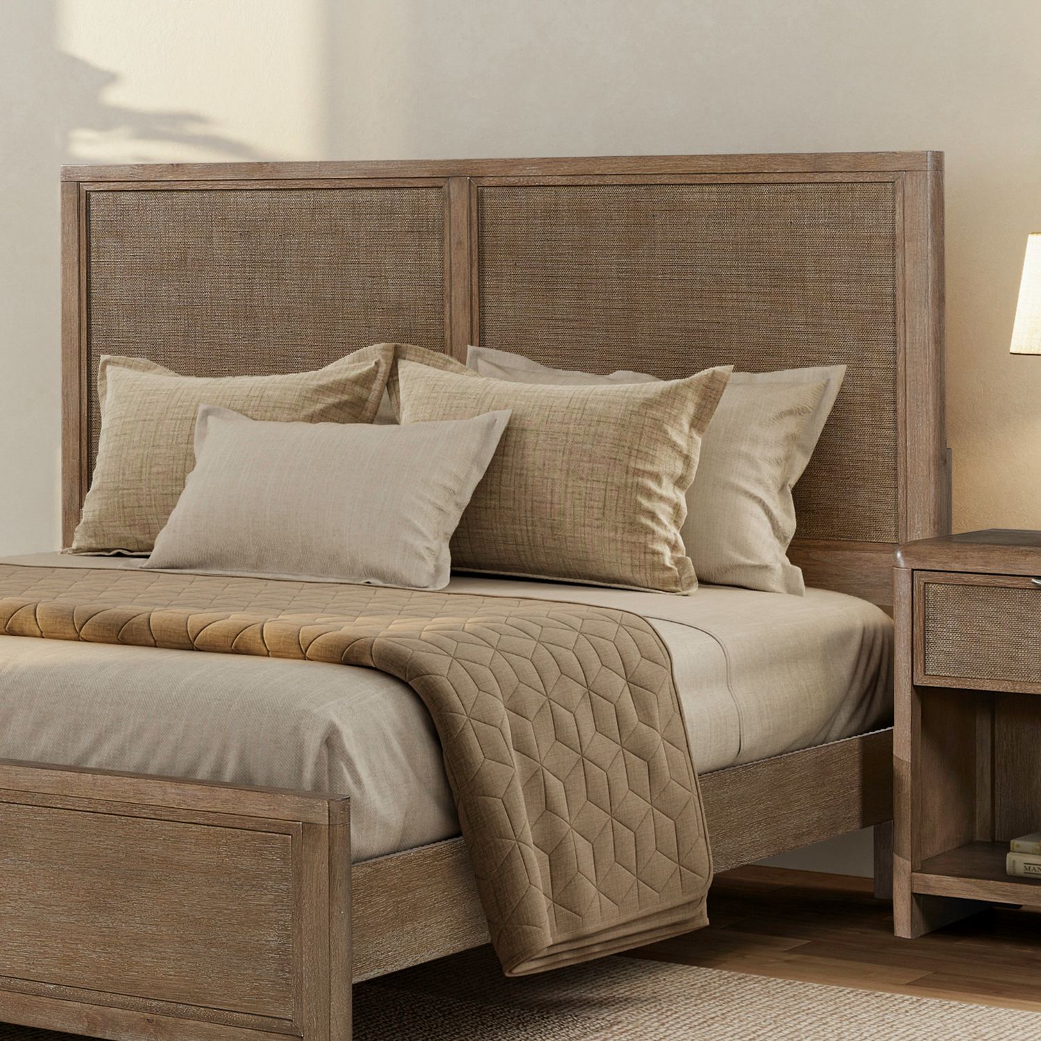 Queen Rafia Panel Headboard