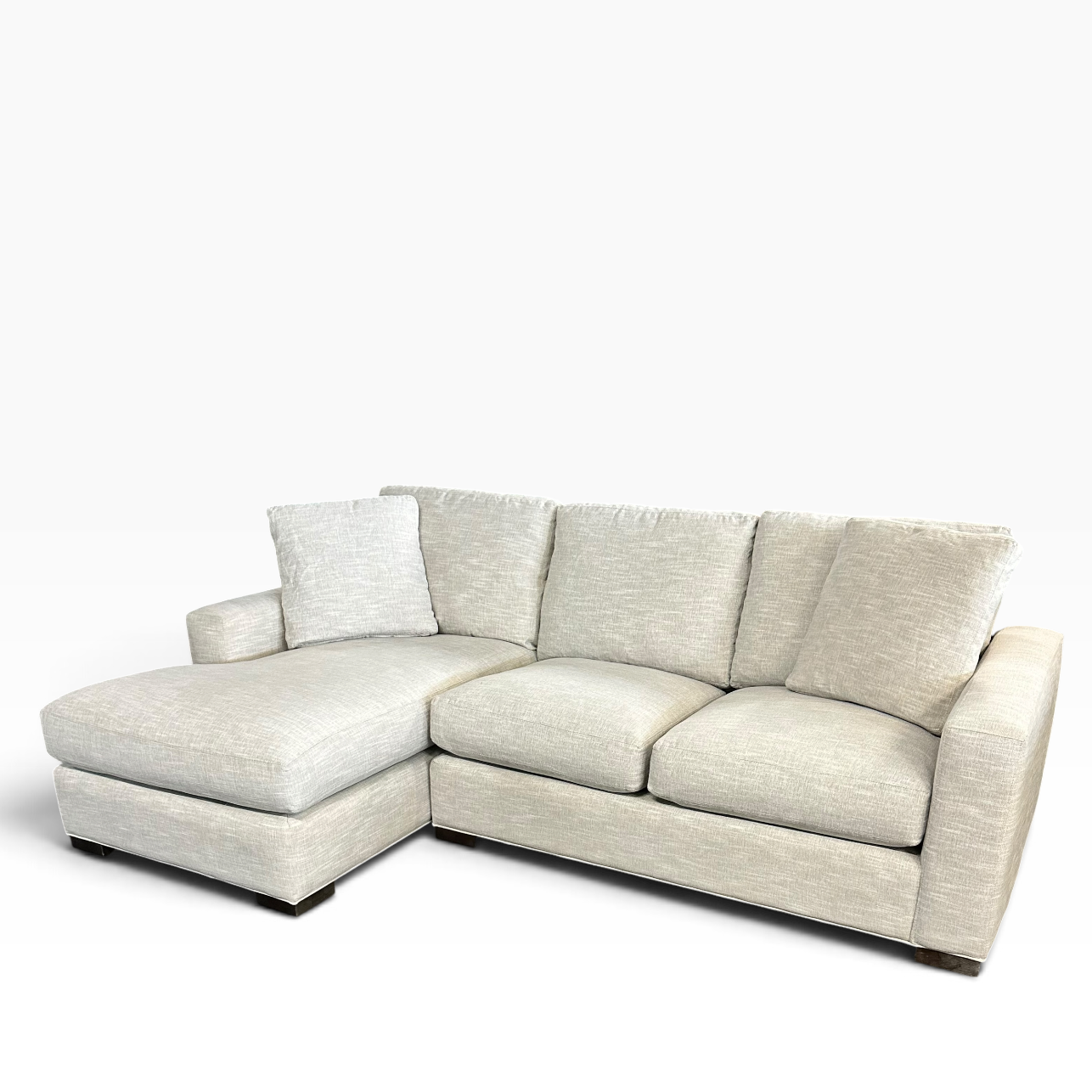 Room and Board Sectional with Left Chaise in Cream