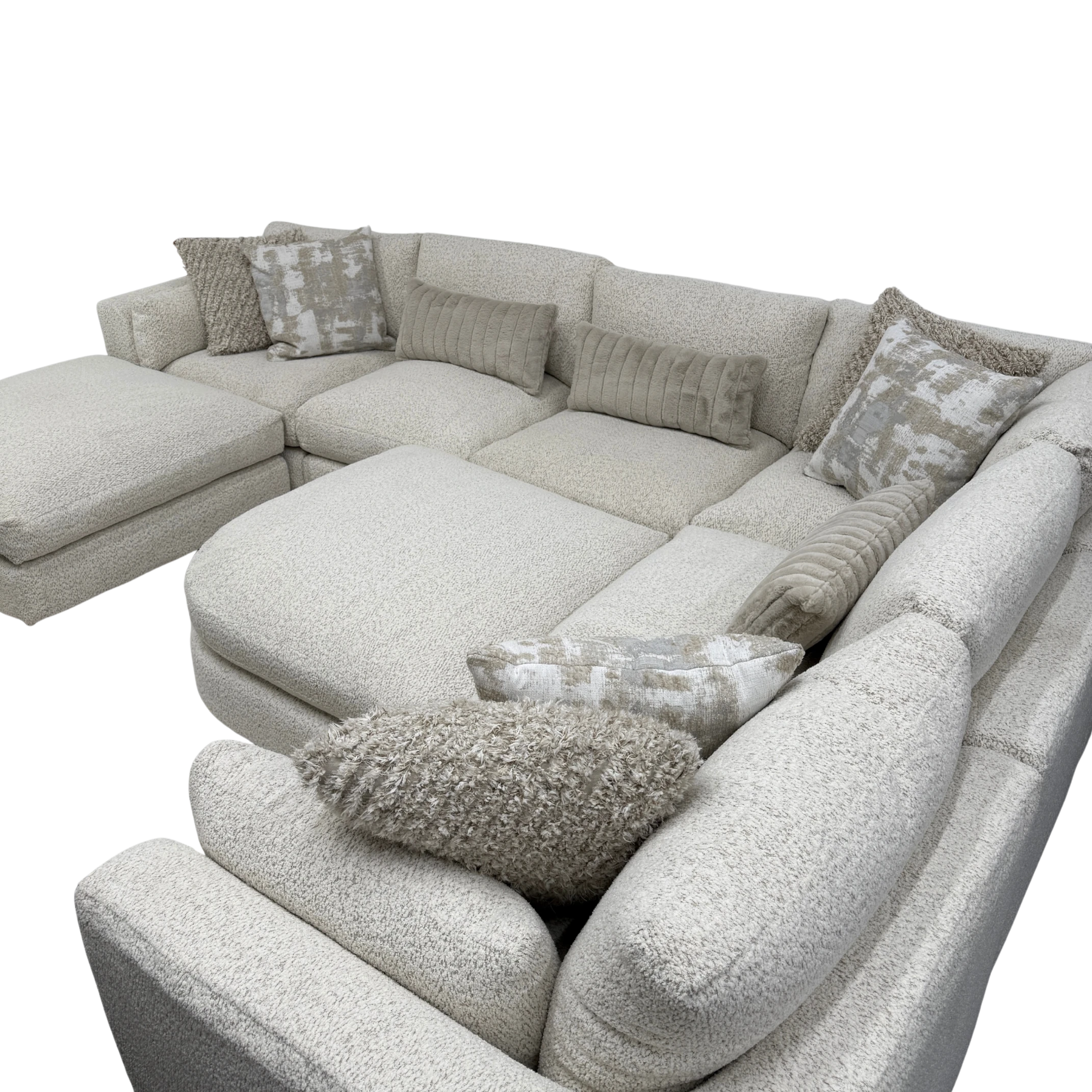 Juniper 6-Piece U-Shape Sectional with 2 Ottomans
