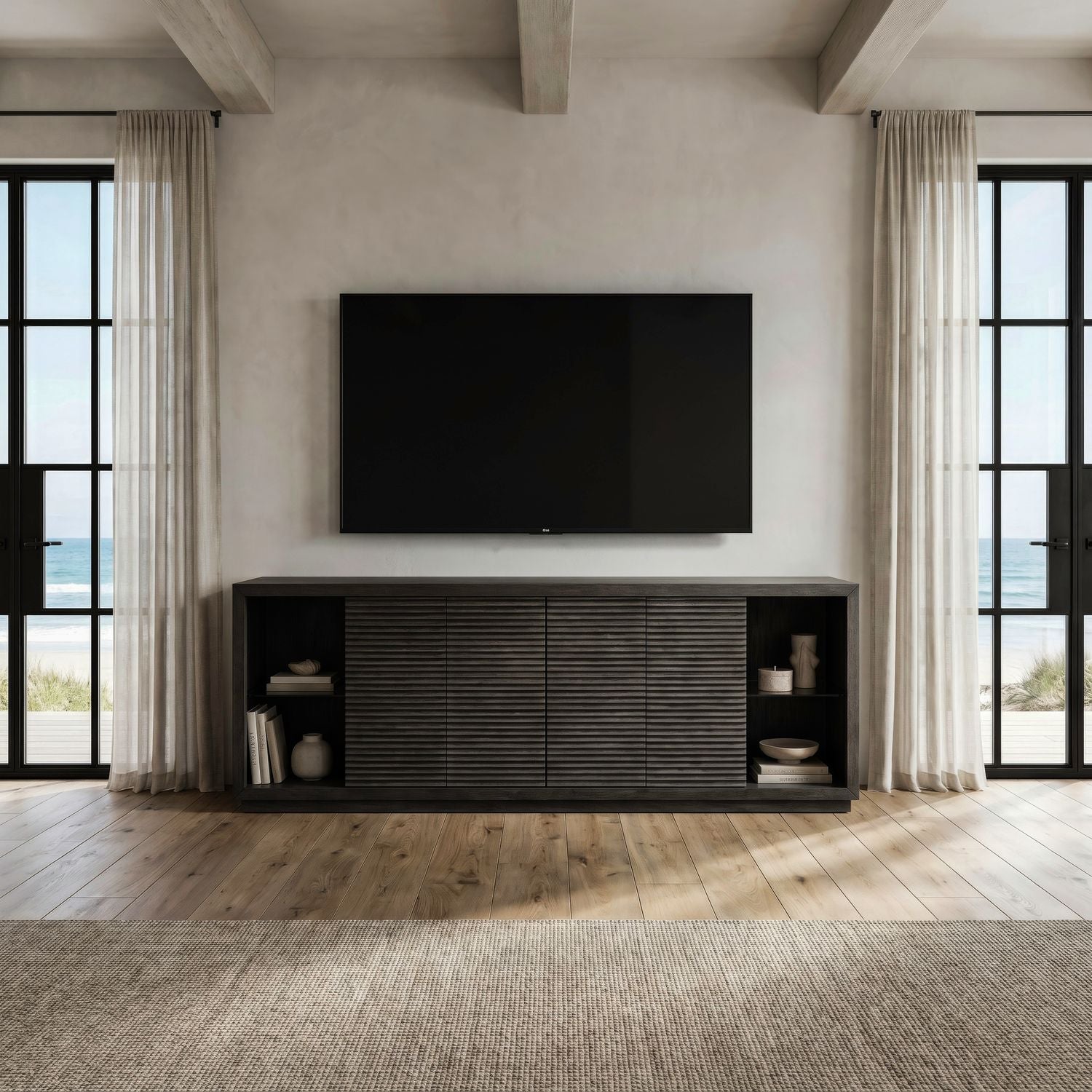 82 Inch TV Console - Black