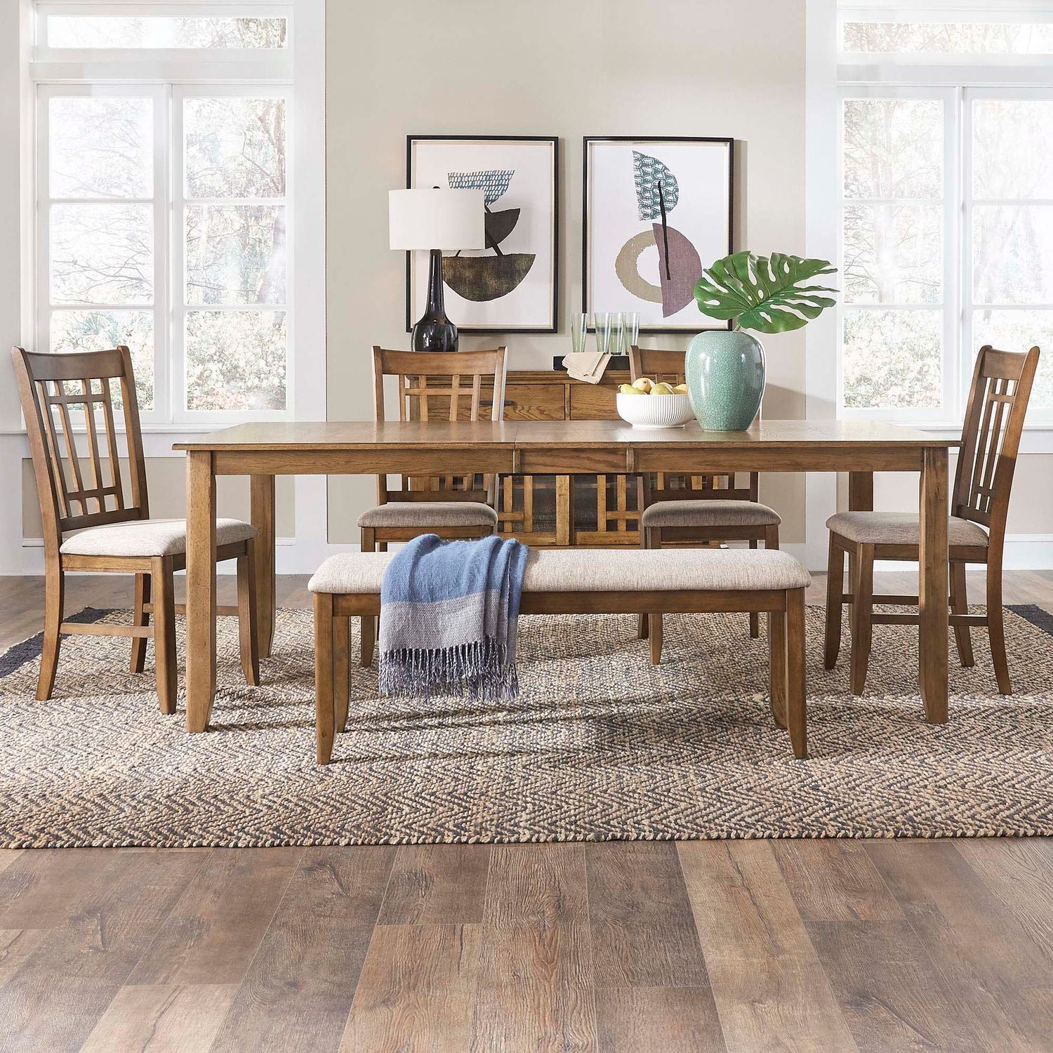 6 Piece Rectangular Table Set
