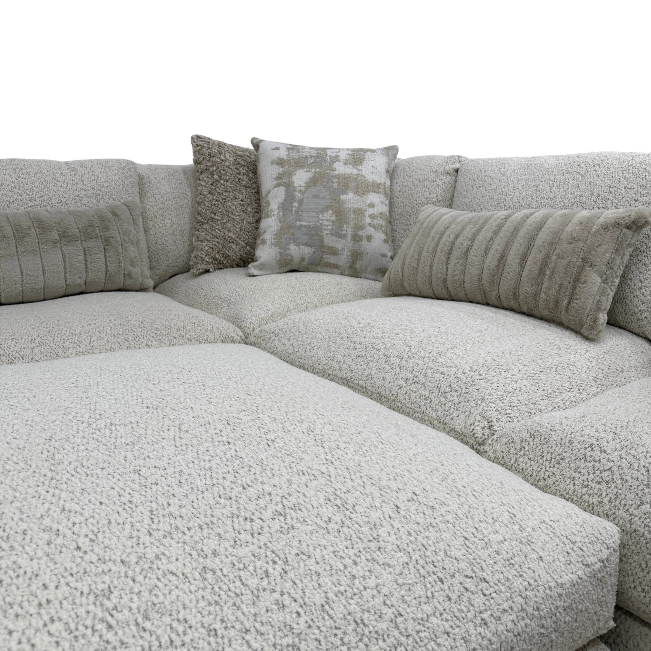 Juniper 6-Piece U-Shape Sectional with 2 Ottomans