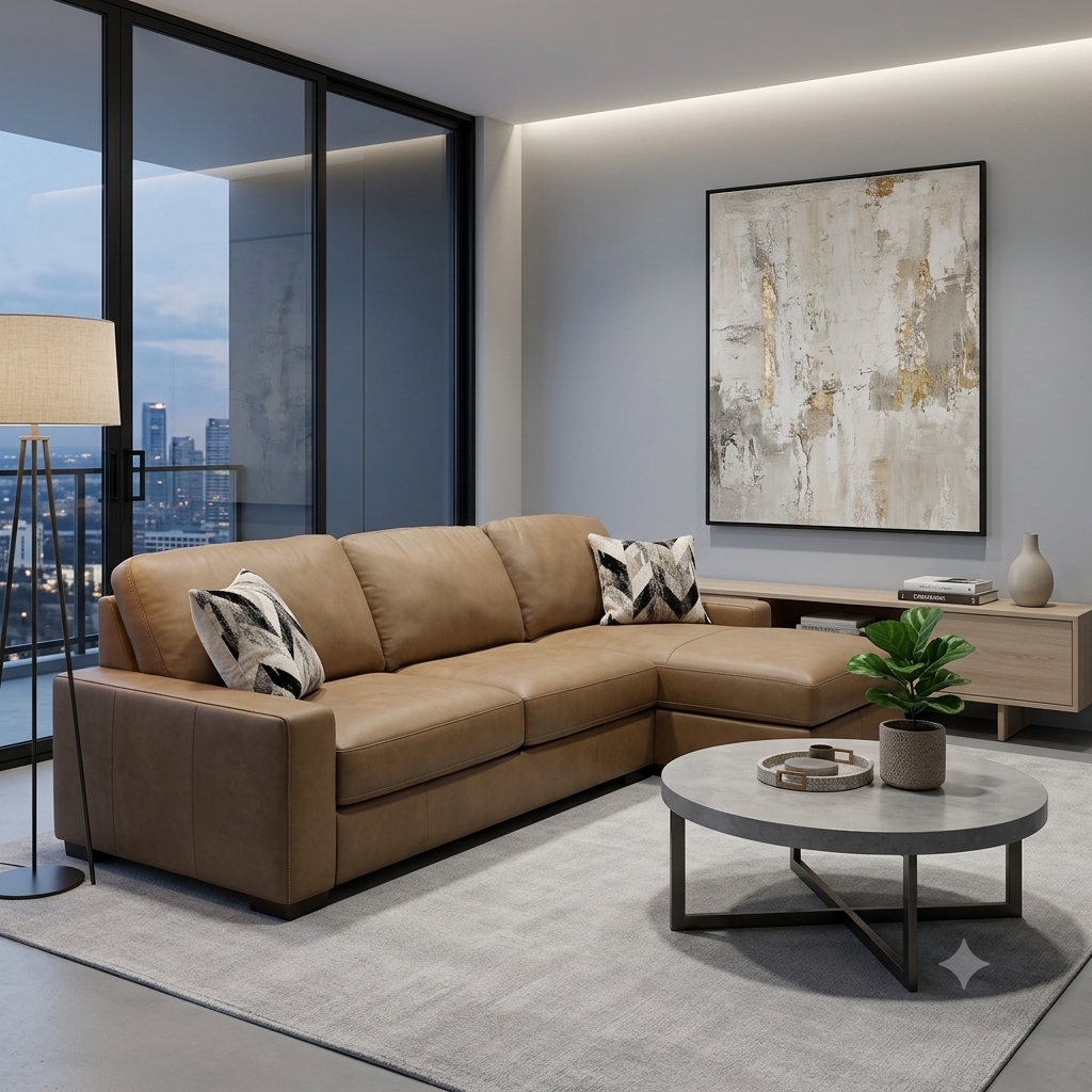 Corinne Leather Sectional