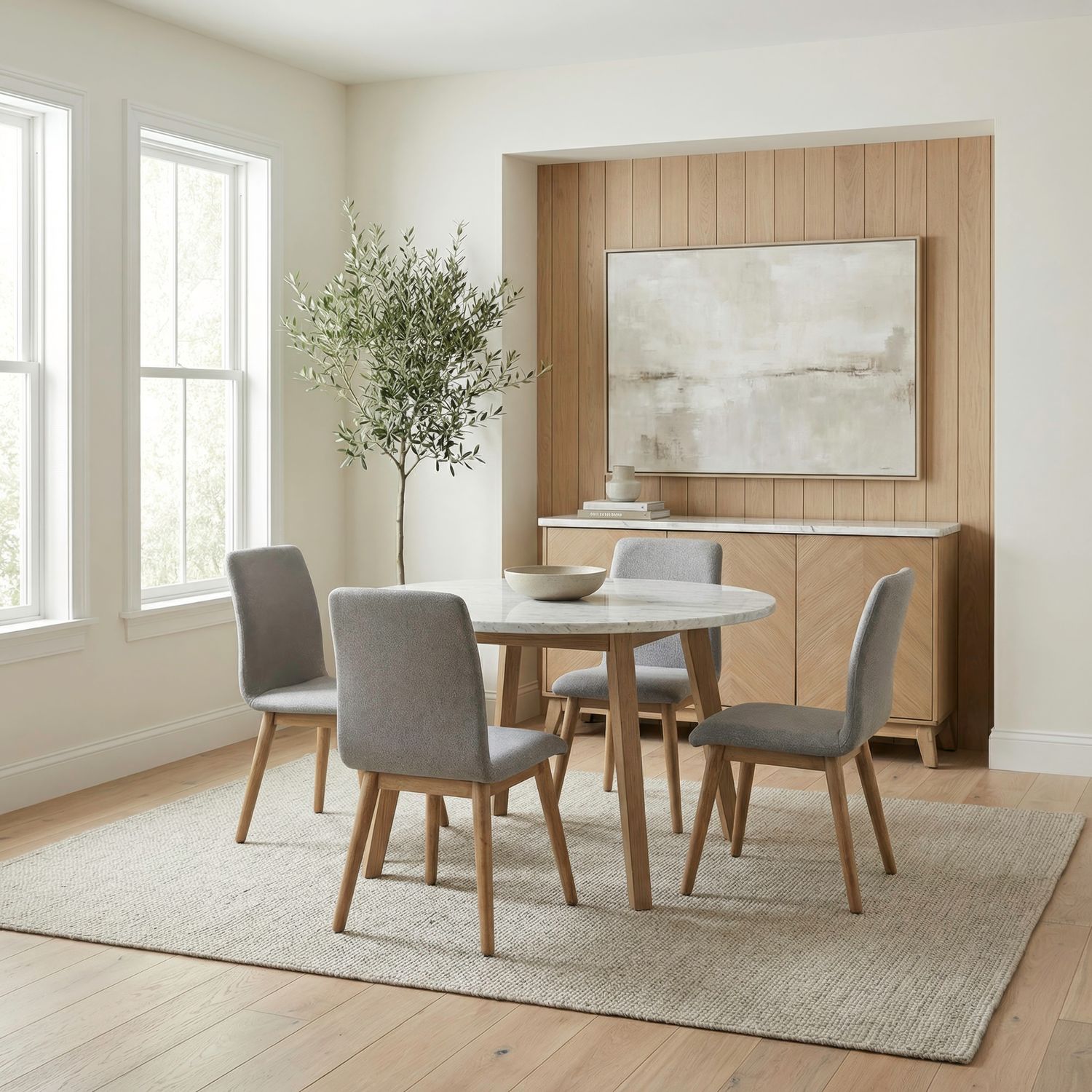 5 Piece Pedestal Table Set