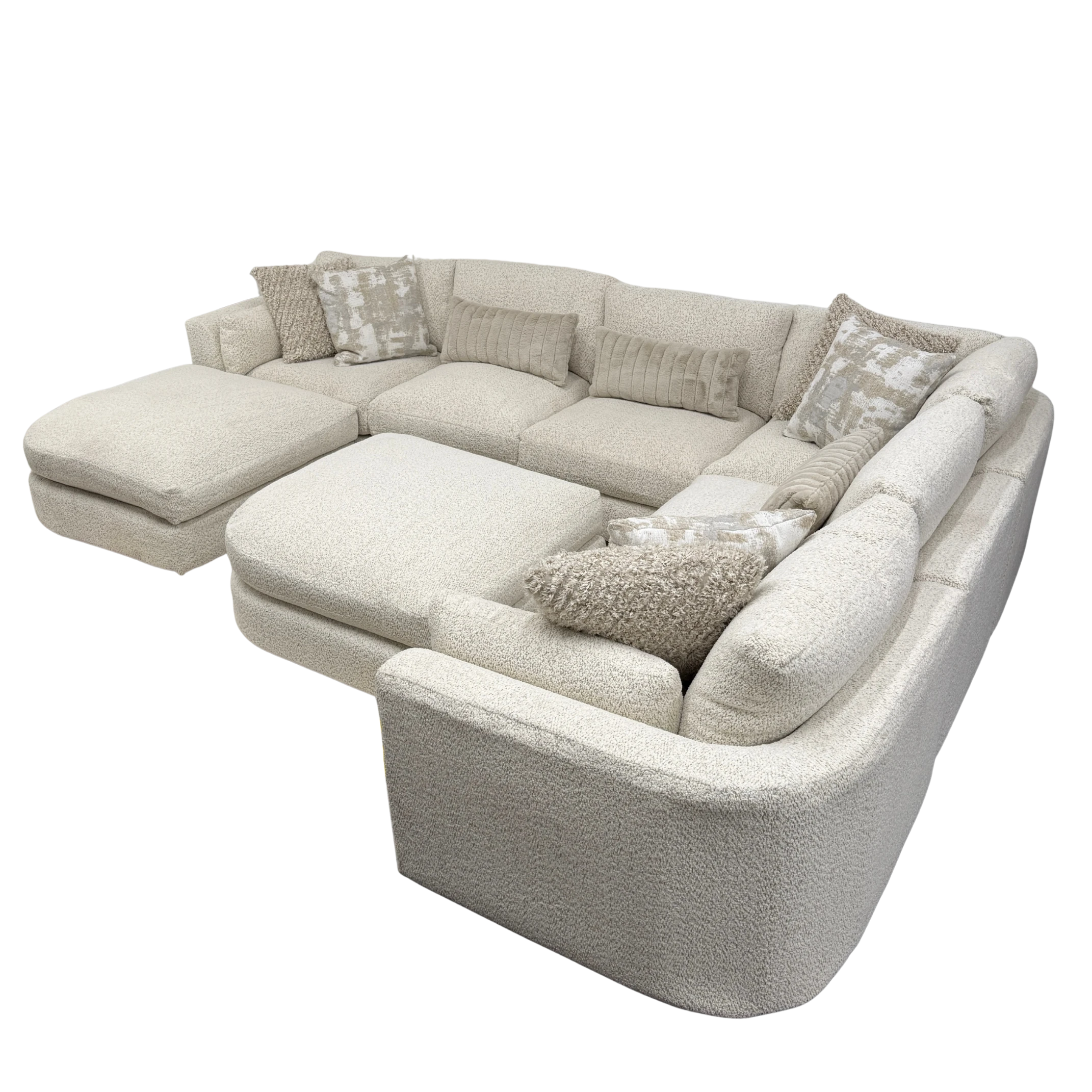 Juniper 6-Piece U-Shape Sectional with 2 Ottomans