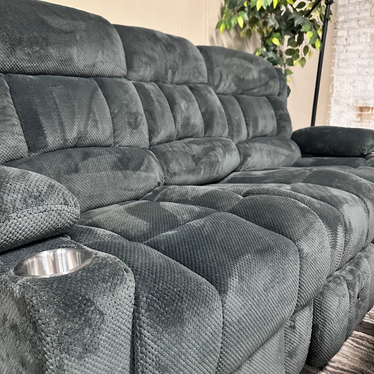 Recliner Sofa Charcoal Gray