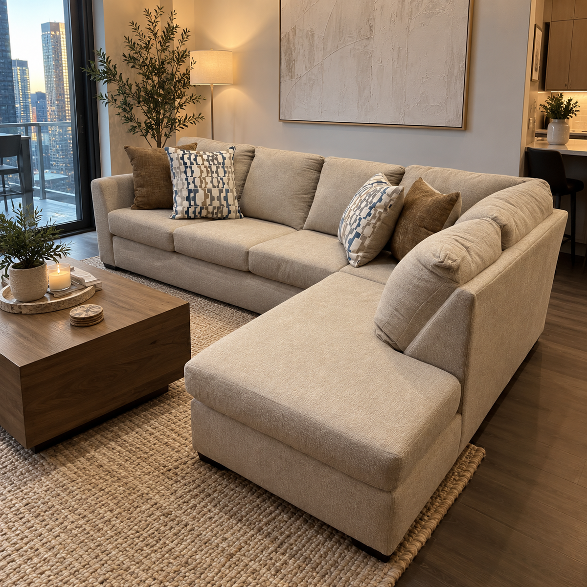 Westwood Sectional with Right Bumper Chaise
