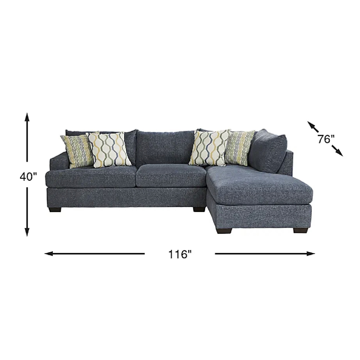 Sandburg Sectional with Bumper Chaise
