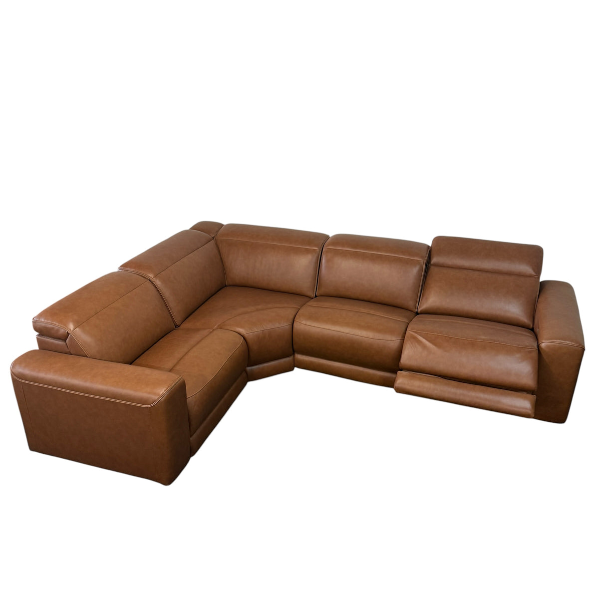 Romy Electric Recliner Modular Sectional in Leather