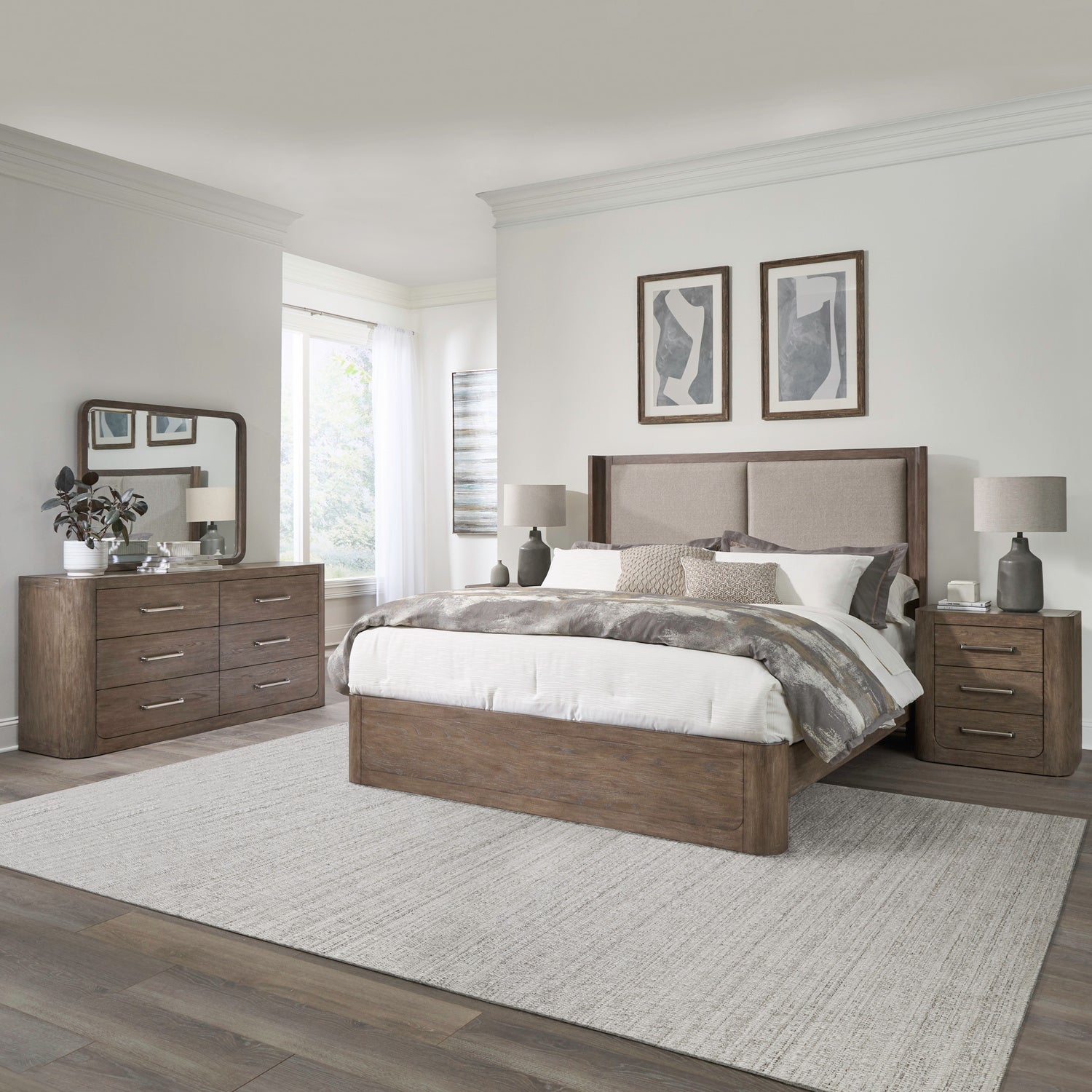 South Bend 4-Piece Bedroom Set – Shelter Bed, Dresser, Mirror & Nightstand