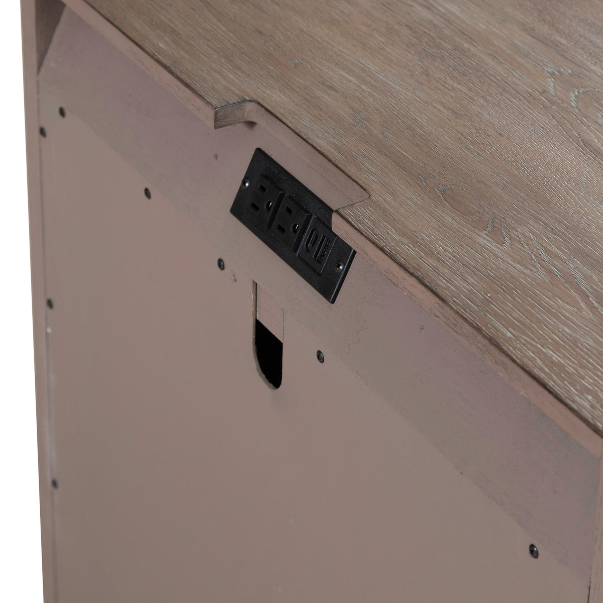South Bend Open Nightstand with Charging Station