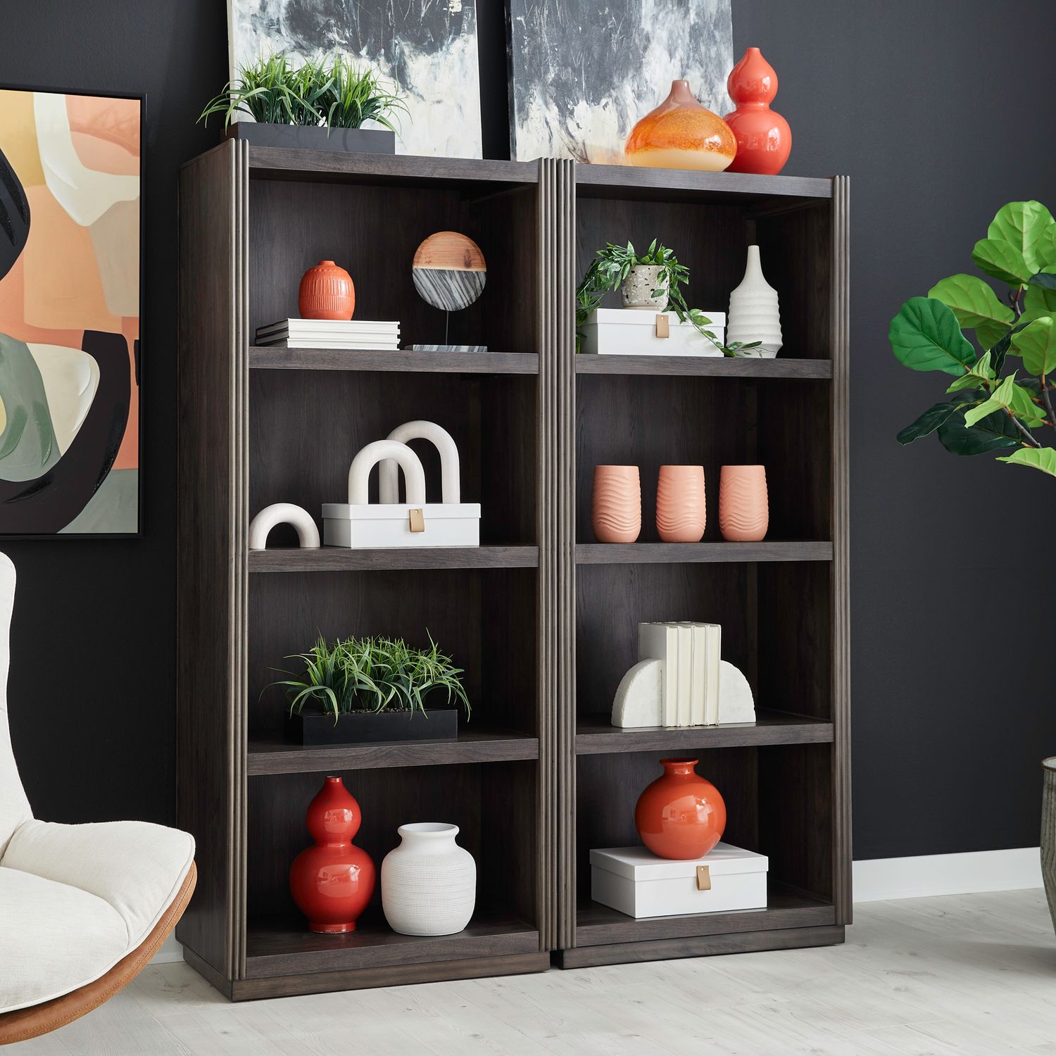 2 Piece Bunching Bookcase