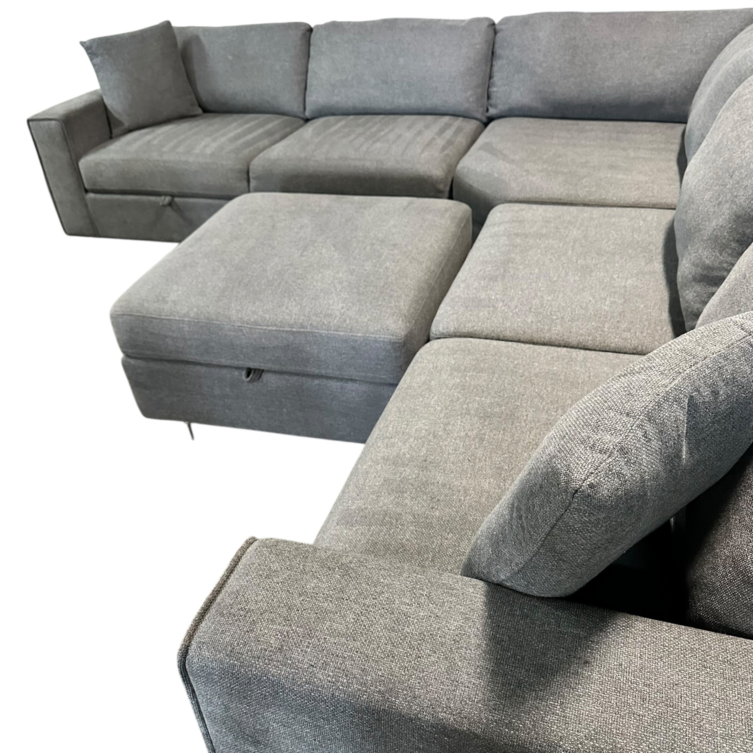Corner Sectional with Storage in Navy Blue