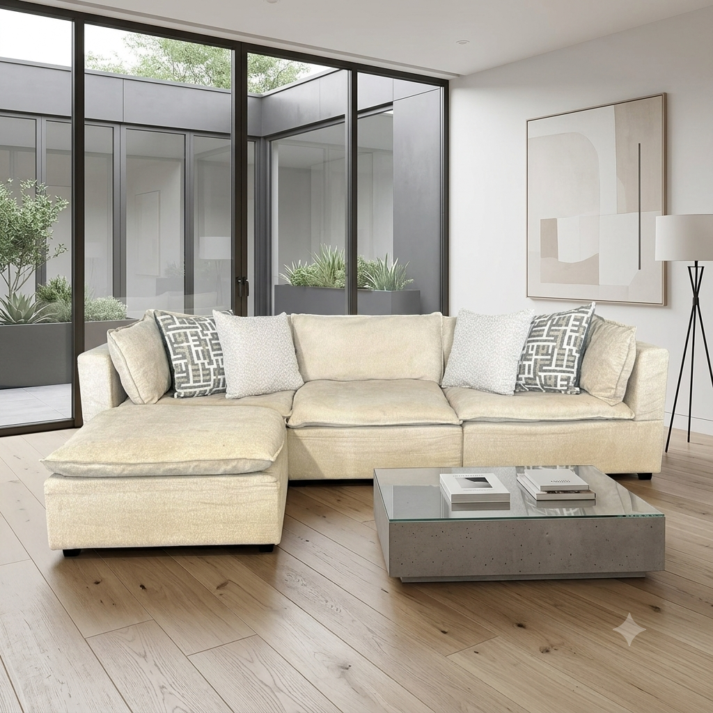 Modular Cloud Sectional in Cream