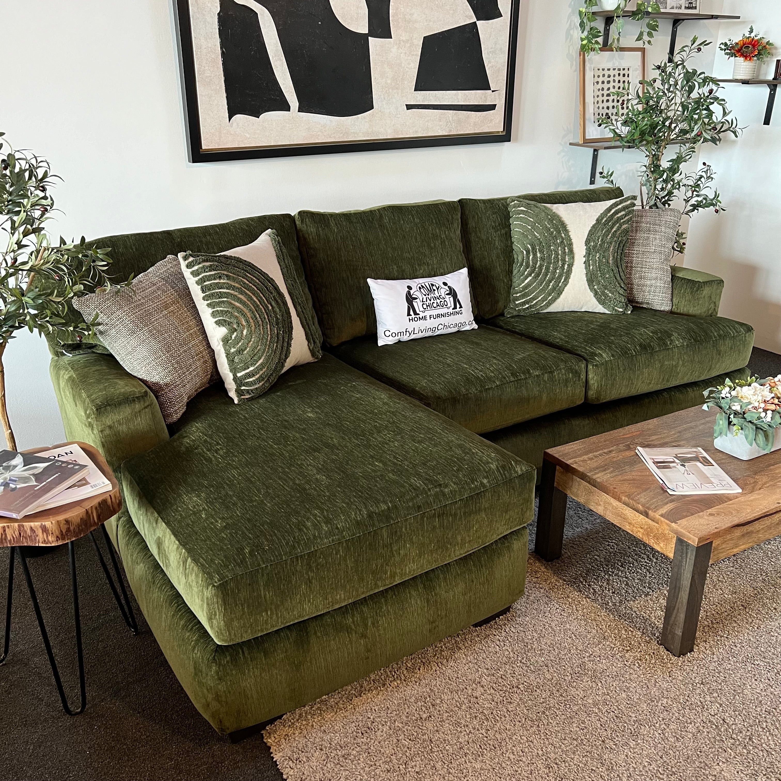 Loft Sectional Sofa with USB Chargers