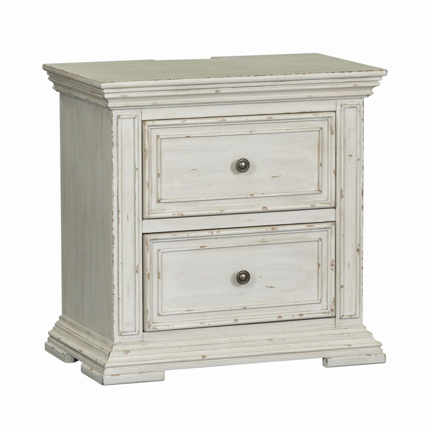 2 Drawer Night Stand w/ Charging Station