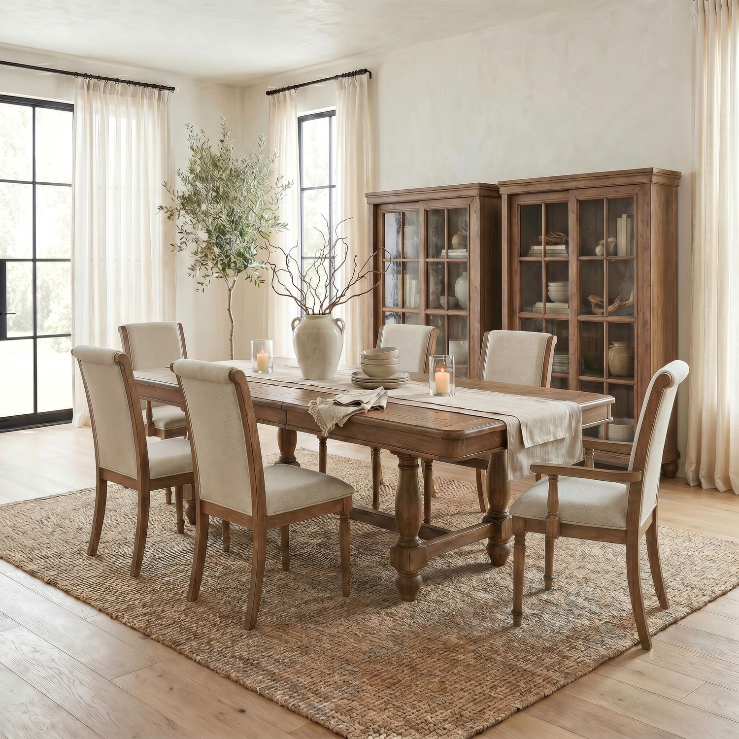 Alternate 7 Piece Trestle Table Set