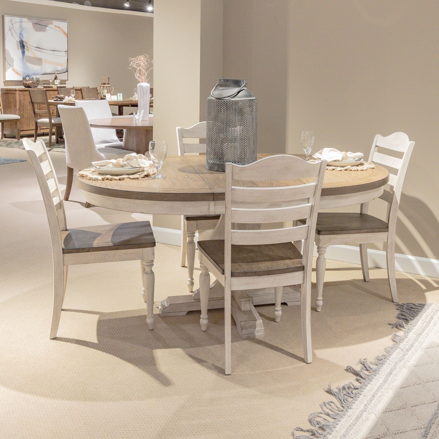 5 Piece Pedestal Table Set