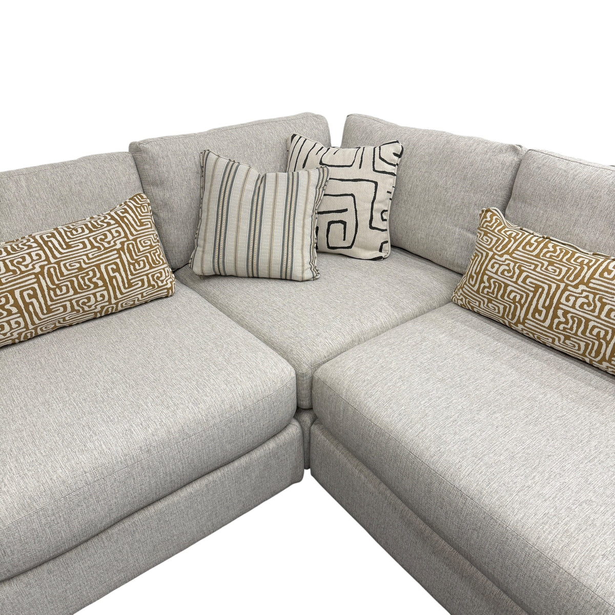 Mason Modular U- Shape Sectional with RAF Bumper Chaise