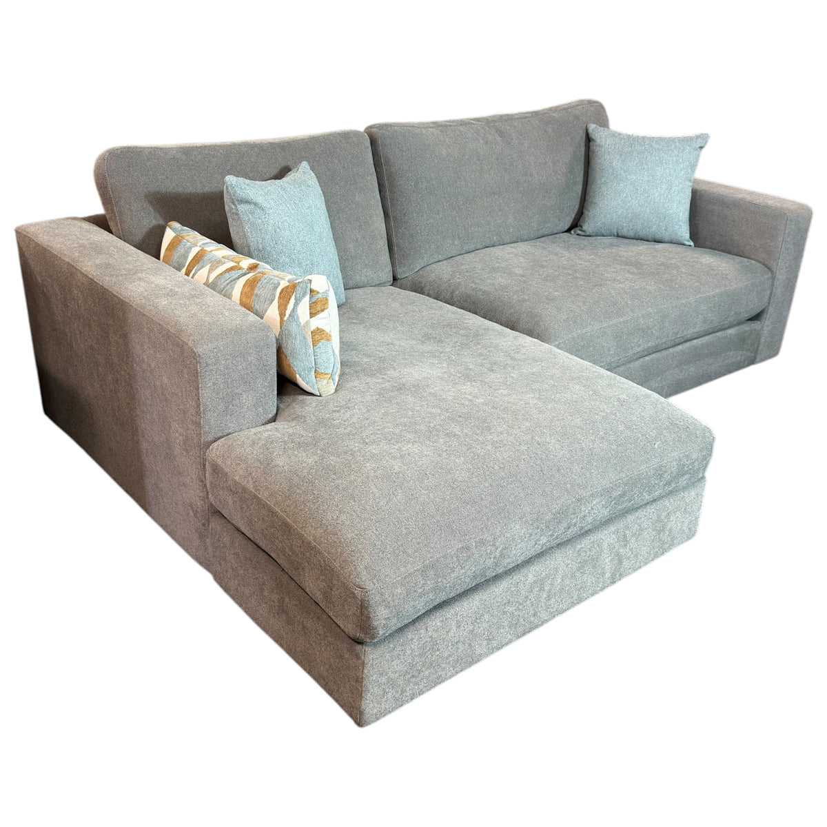 2 Piece Left Arm Facing Chaise Sectional in Gray