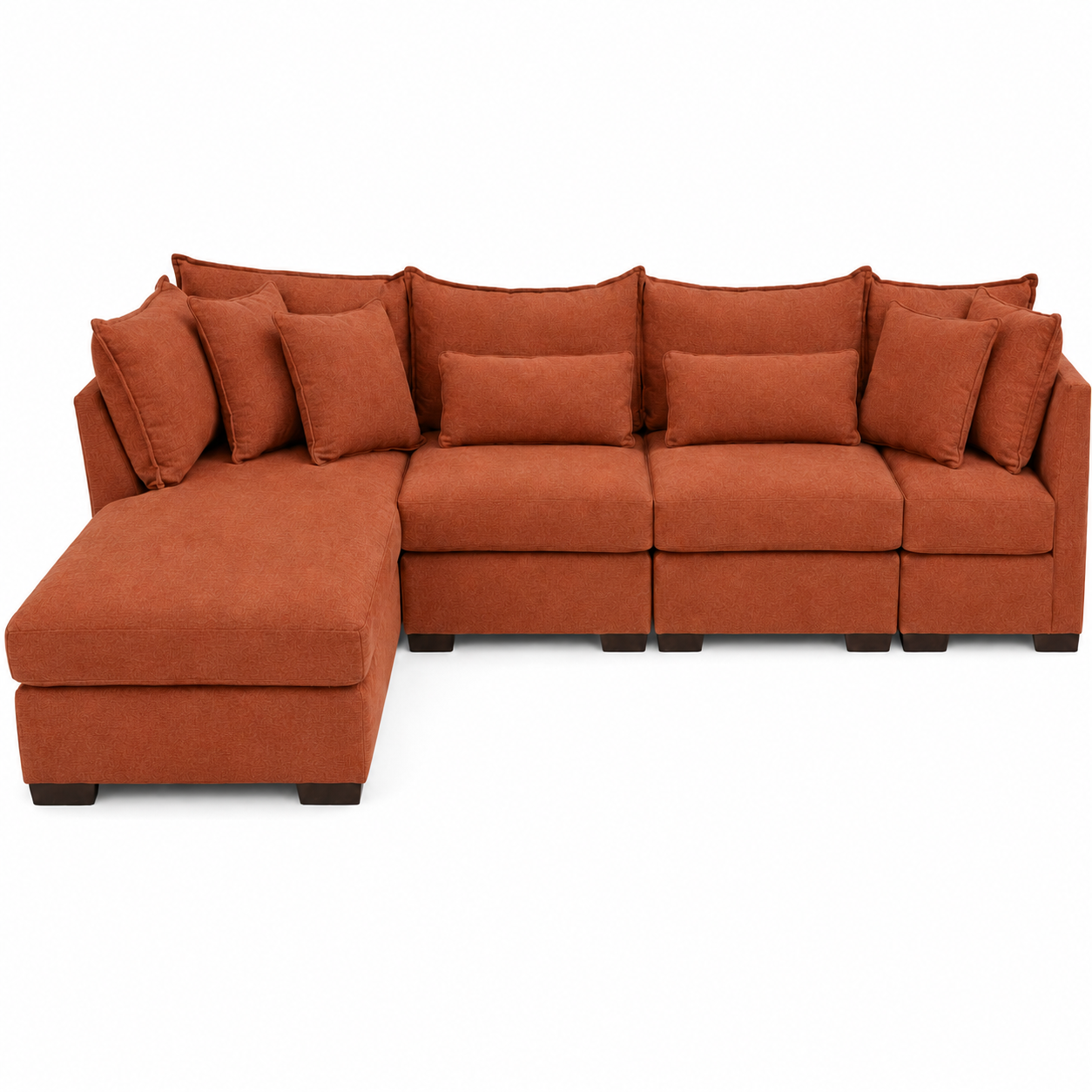 Alina 6 Piece Left Chaise U Shape Sectional in Ivory
