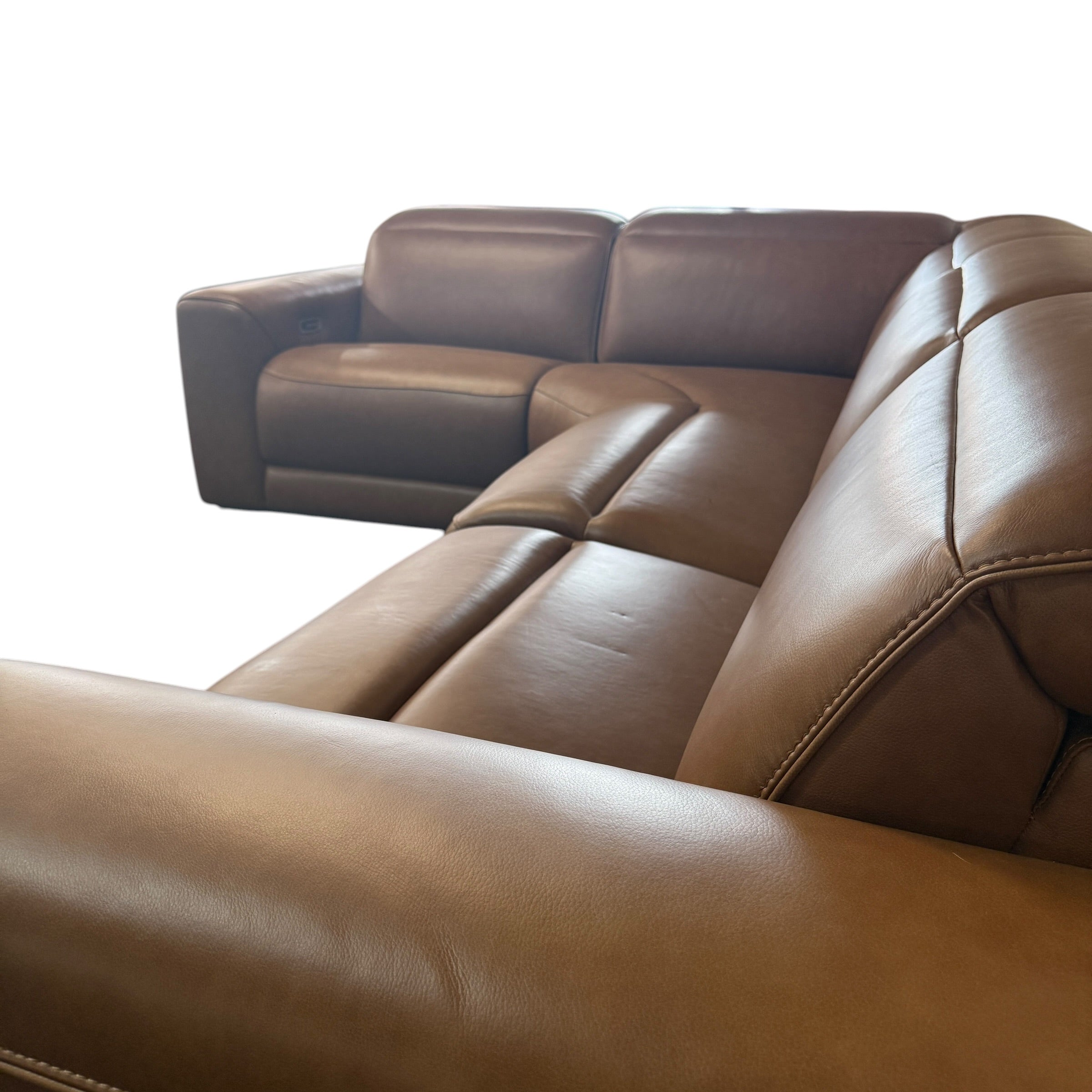 Romy Electric Recliner Modular Sectional in Leather
