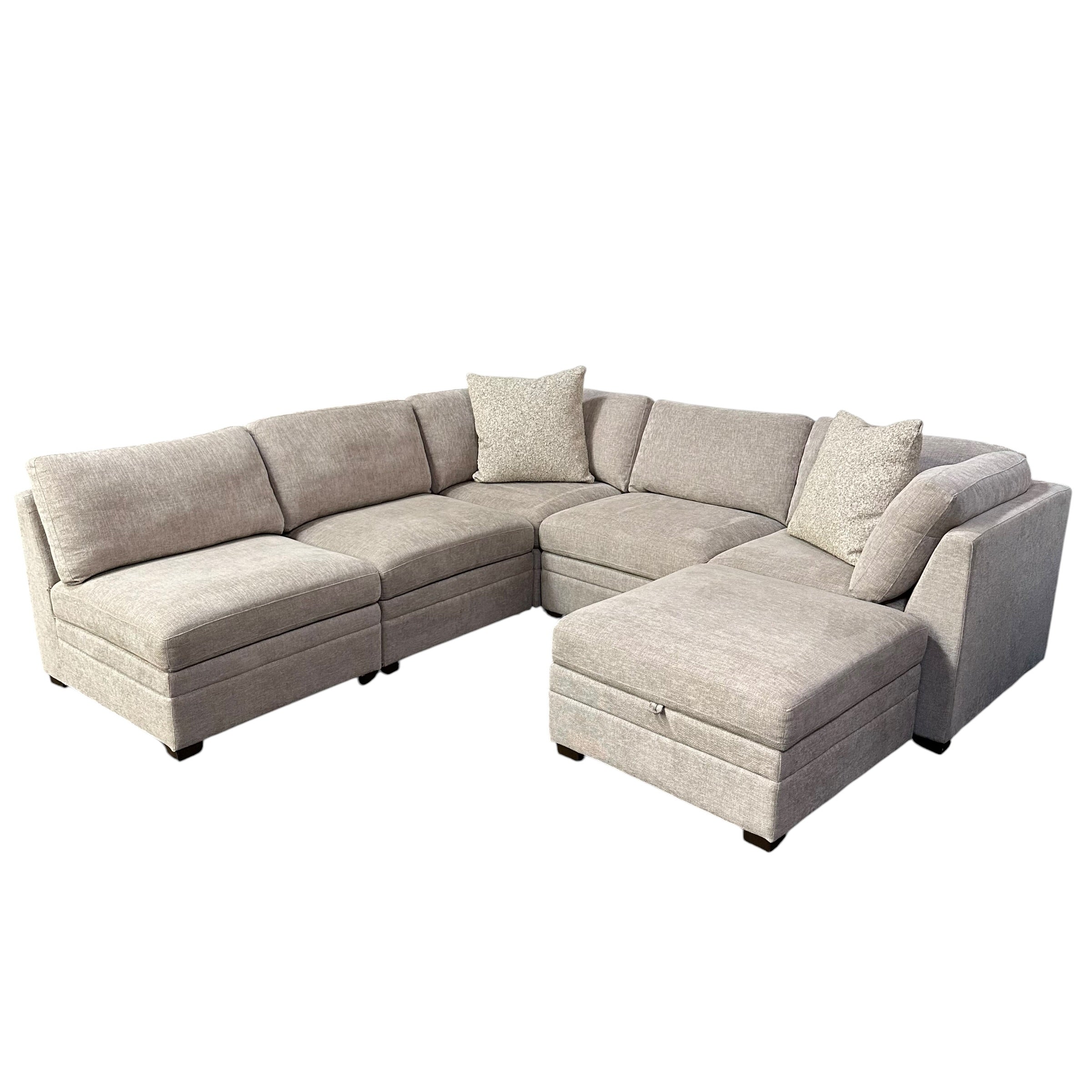 Modular Sectional with storage ottoman