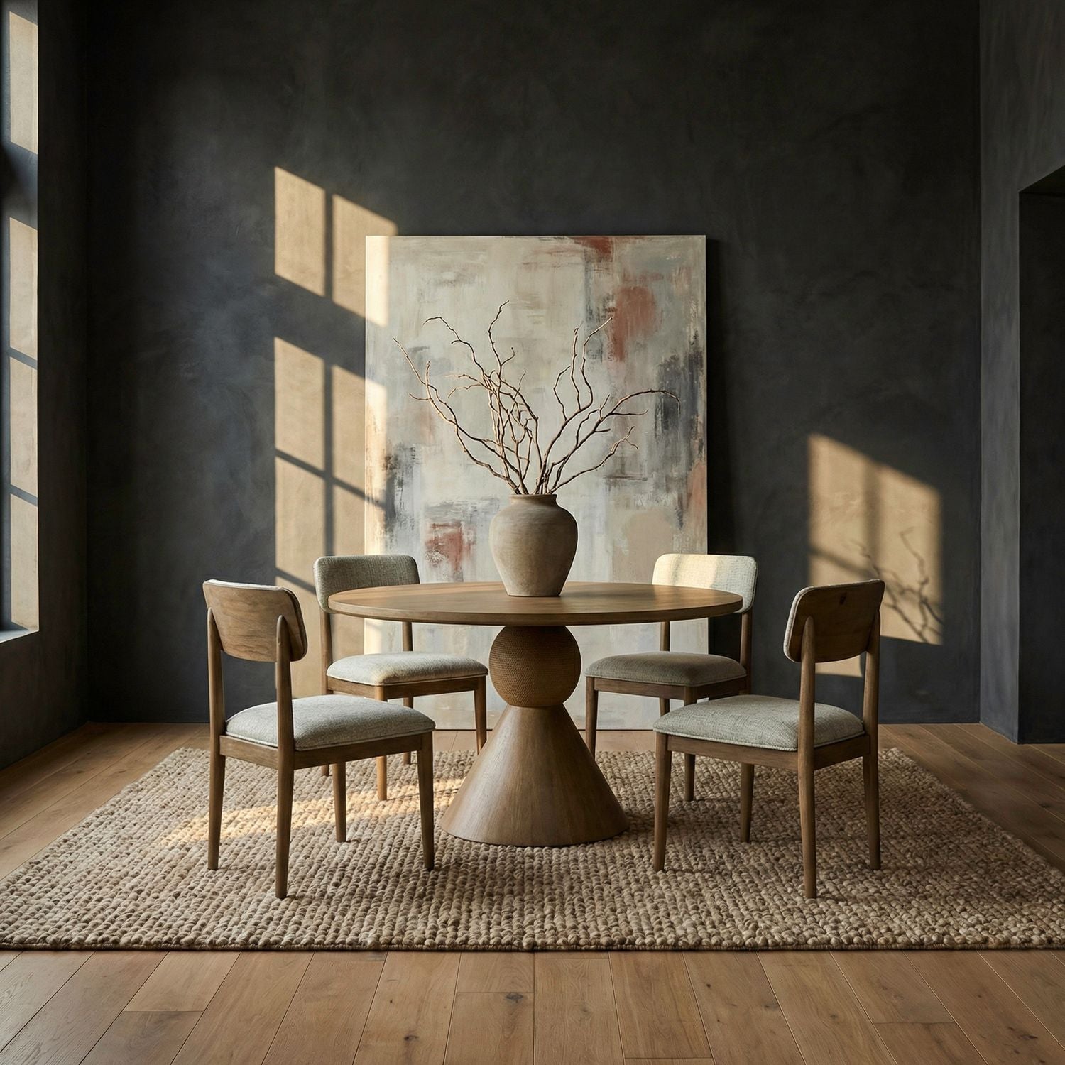 5 Piece Pedestal Table Set
